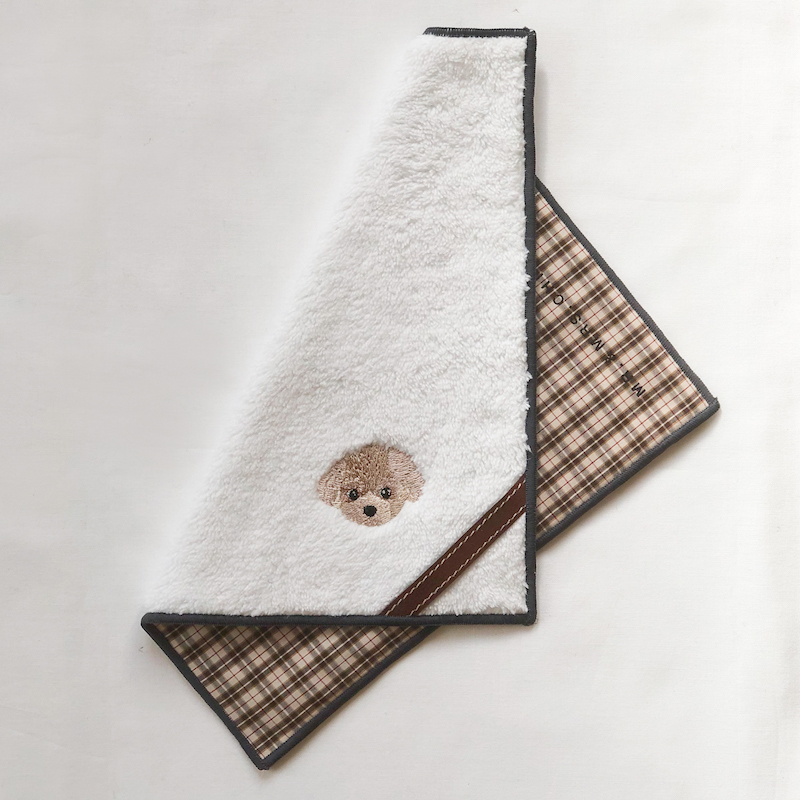 【名入れ/ギフトBOX】ボールペン＆タオルハンカチ（イヌ）セット【タンプ限定】