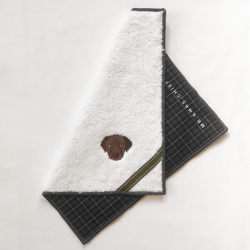 【名入れ/ギフトBOX】ボールペン＆タオルハンカチ（イヌ）セット【タンプ限定】