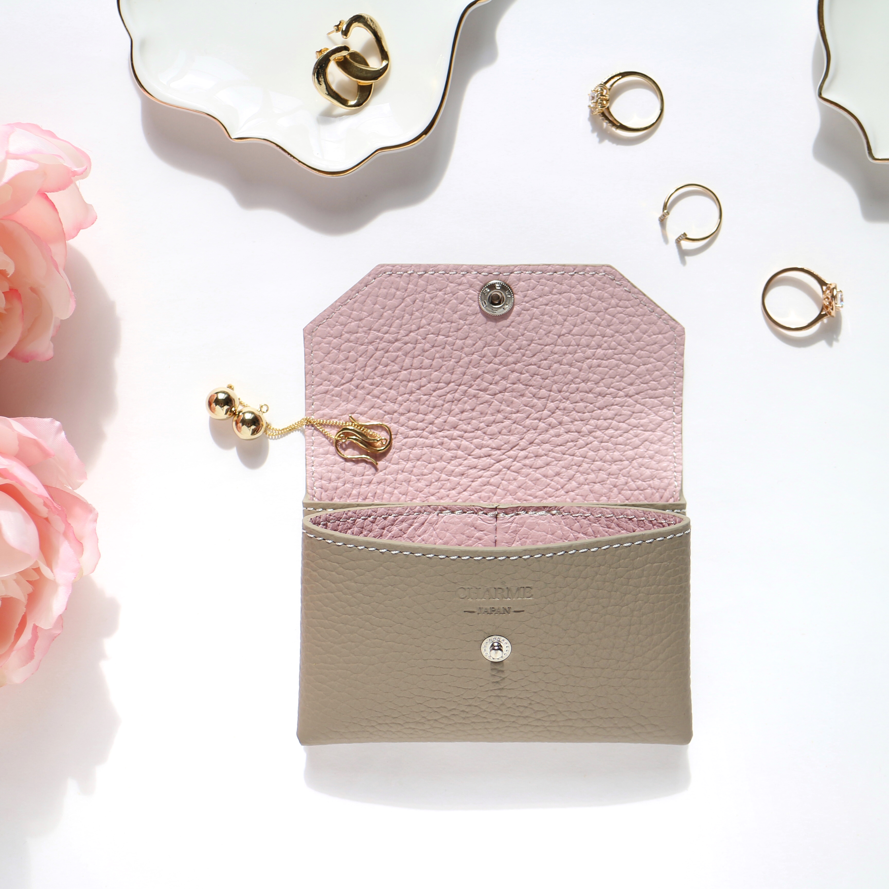 【イニシャル刻印可能】レザーミニウォレット