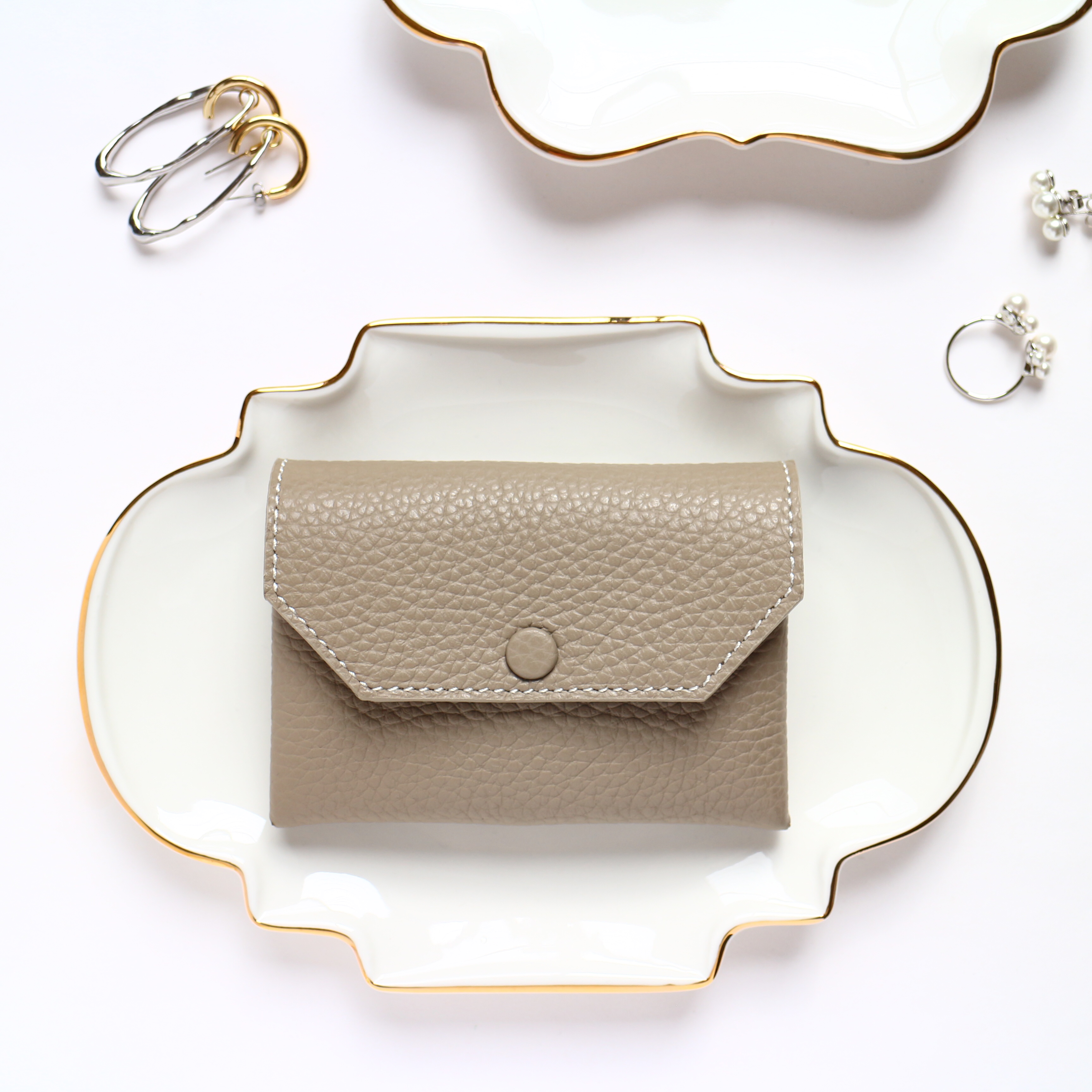 【イニシャル刻印可能】レザーミニウォレット