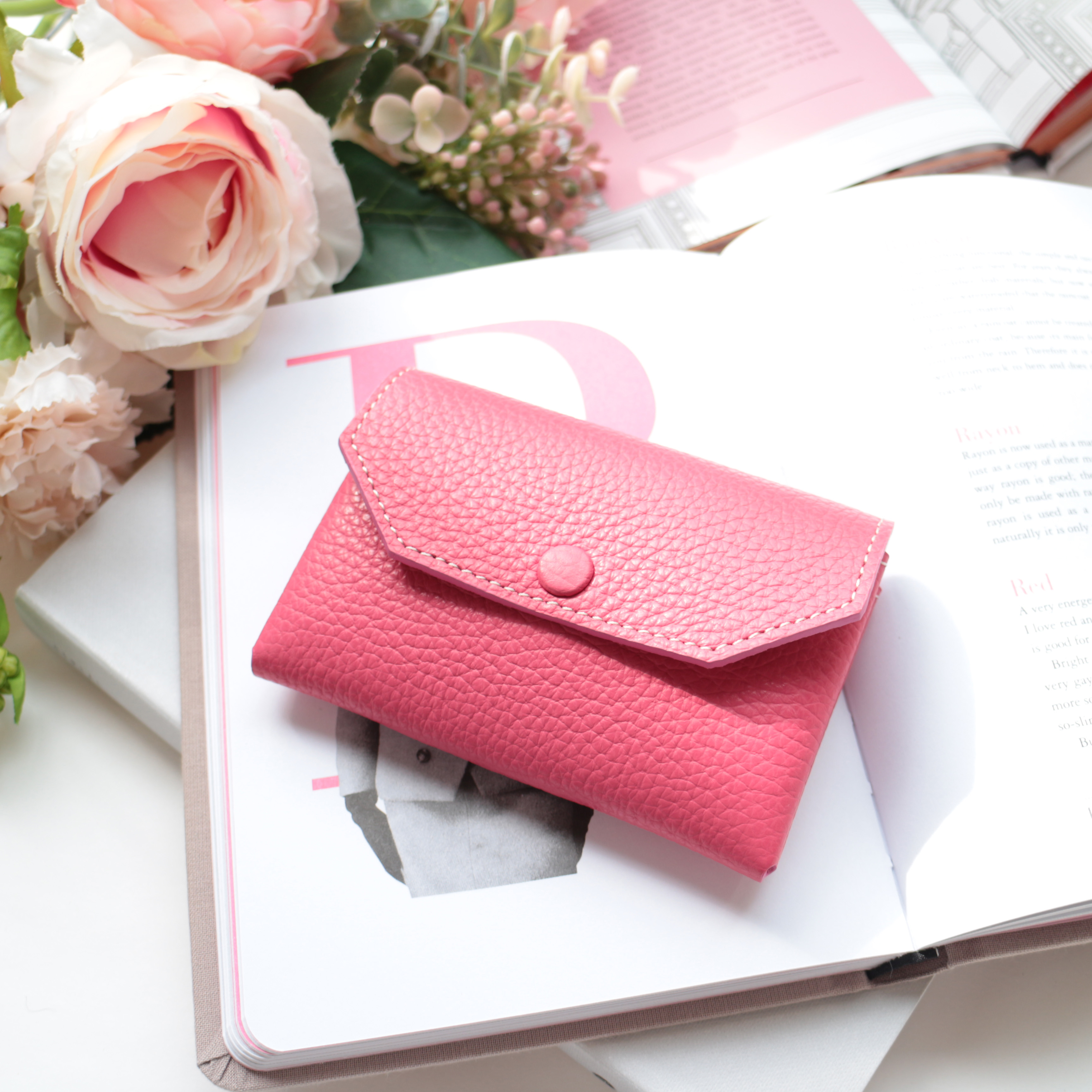 【イニシャル刻印可能】レザーミニウォレット