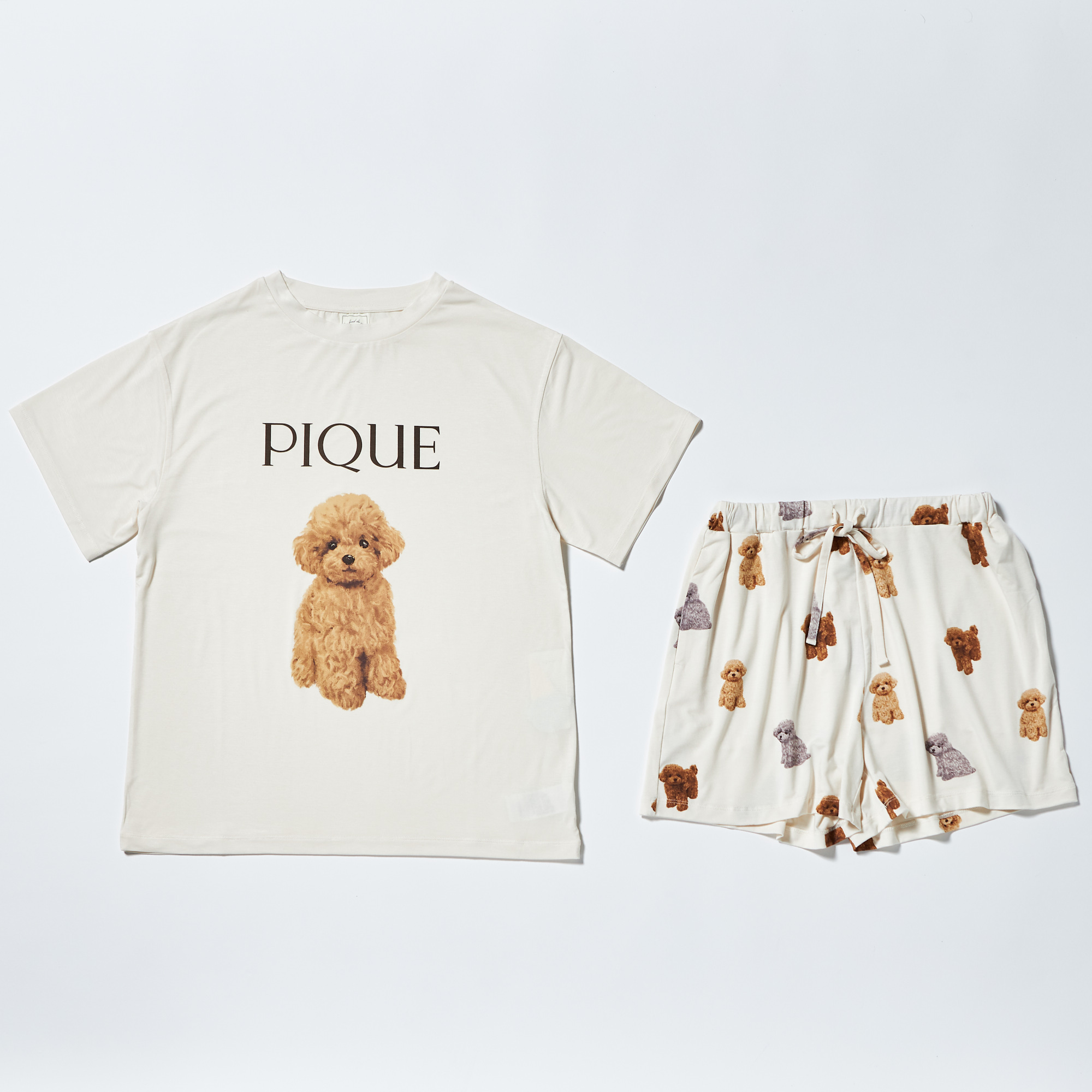 WOMEN】トイプードル柄 ワンポイントTシャツ | gelato pique