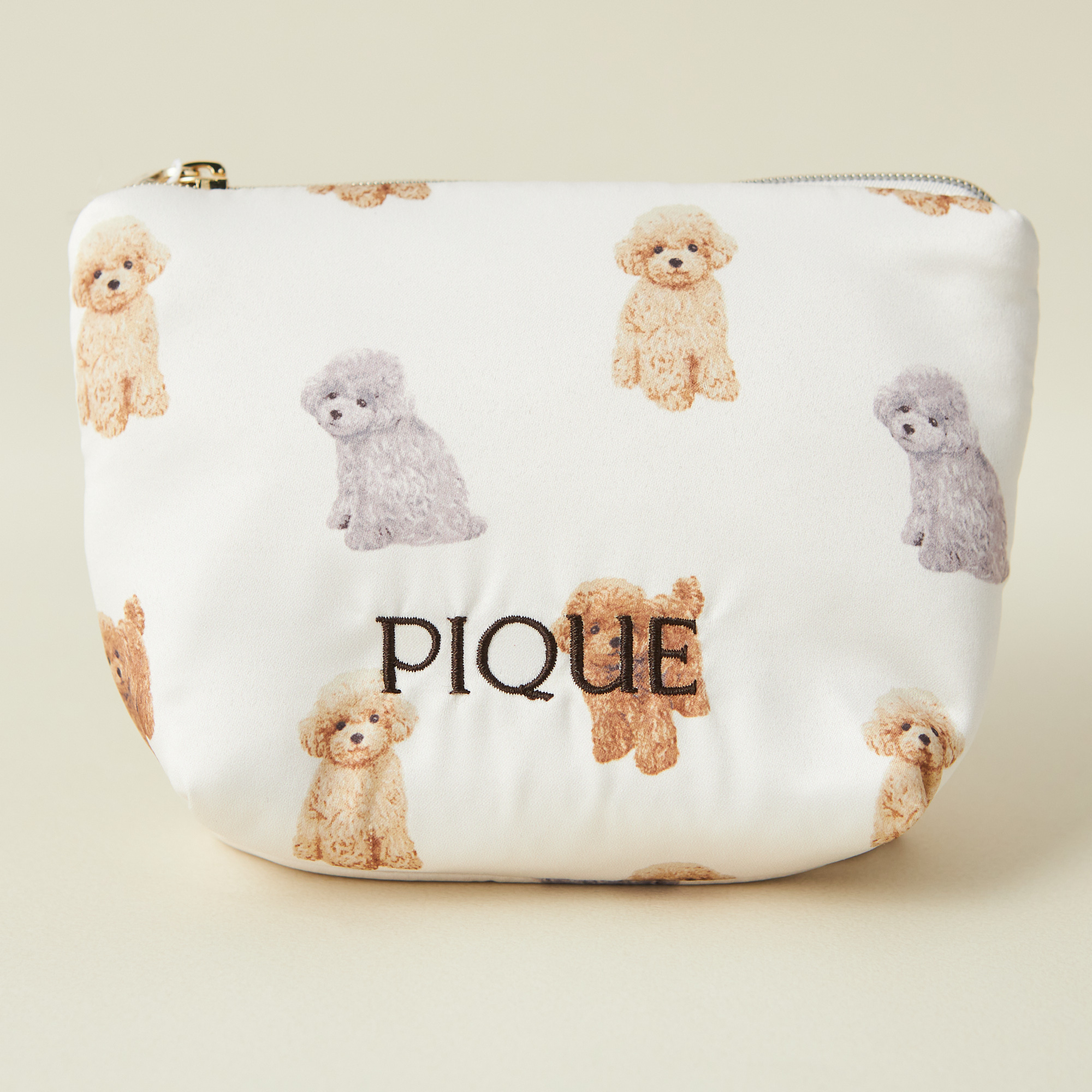 【WOMEN】トイプードル柄　ティッシュポーチ＆グラスセット