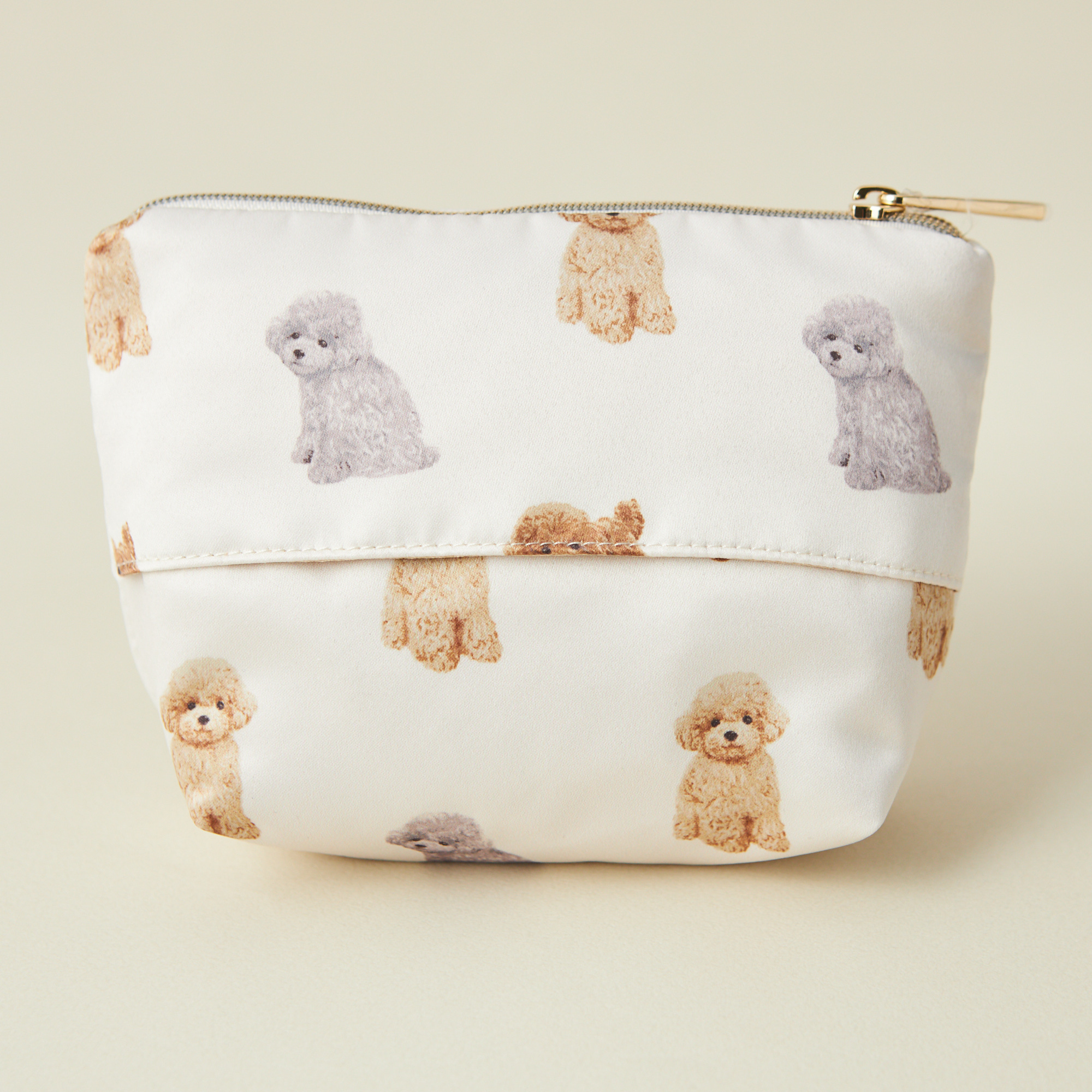 【WOMEN】トイプードル柄　ティッシュポーチ＆グラスセット