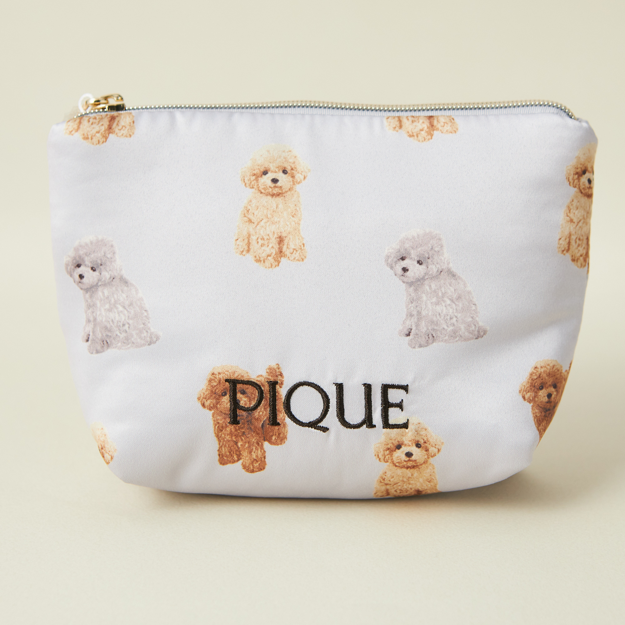 【WOMEN】トイプードル柄　ティッシュポーチ＆グラスセット