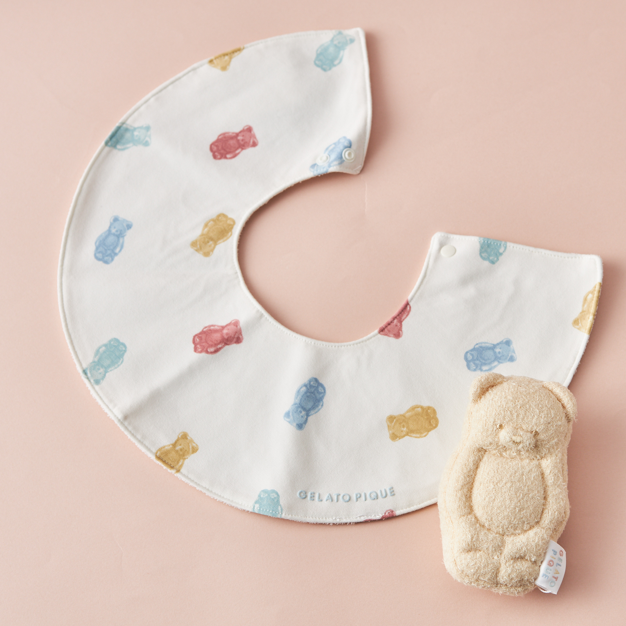 【BABY】チューイーベア　ラトル＆スタイセット