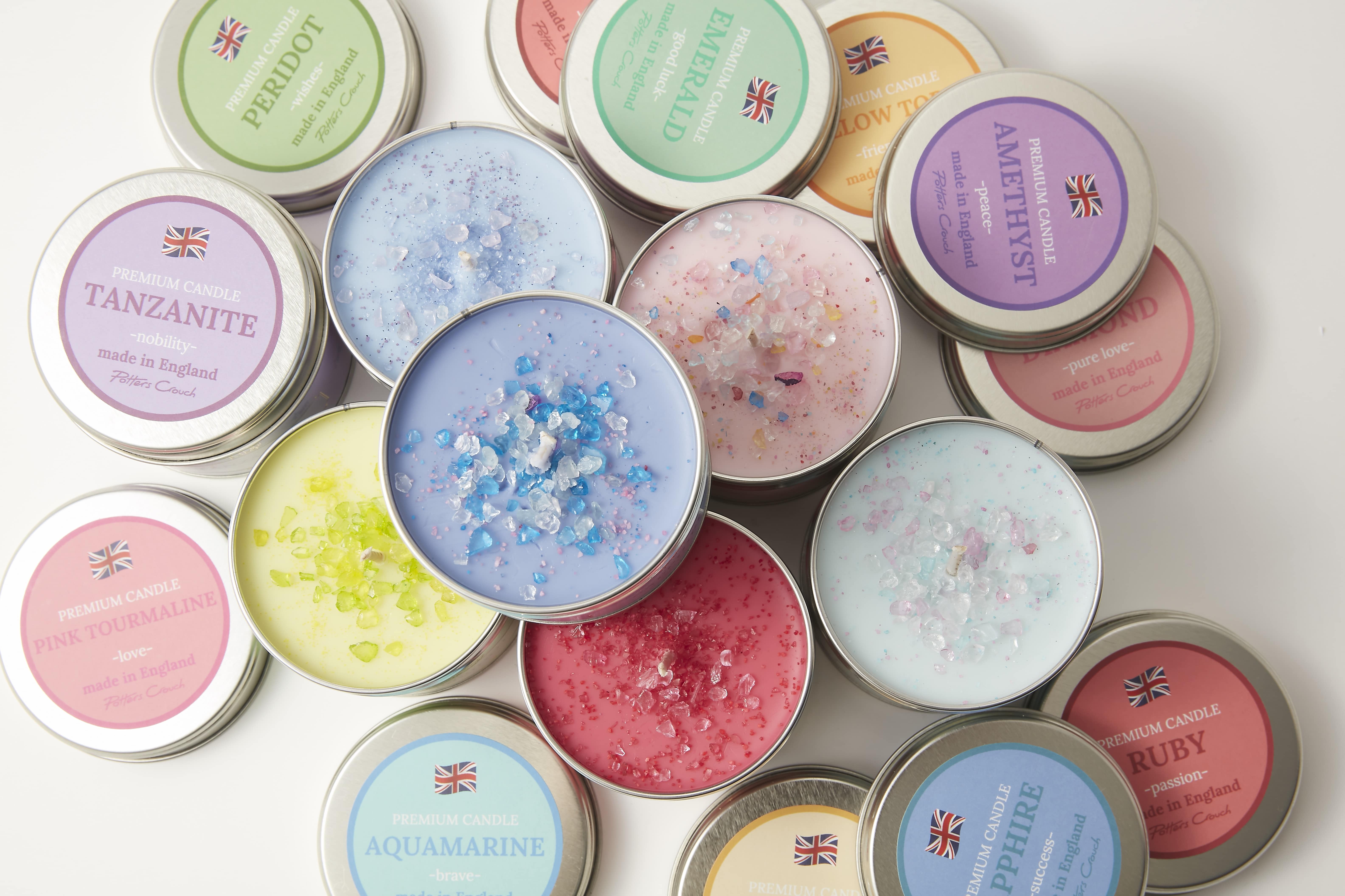 【可愛い彼女へ1年目のおすすめ誕プレ】鮮やか誕生石キャンドル&ジュエリーセット