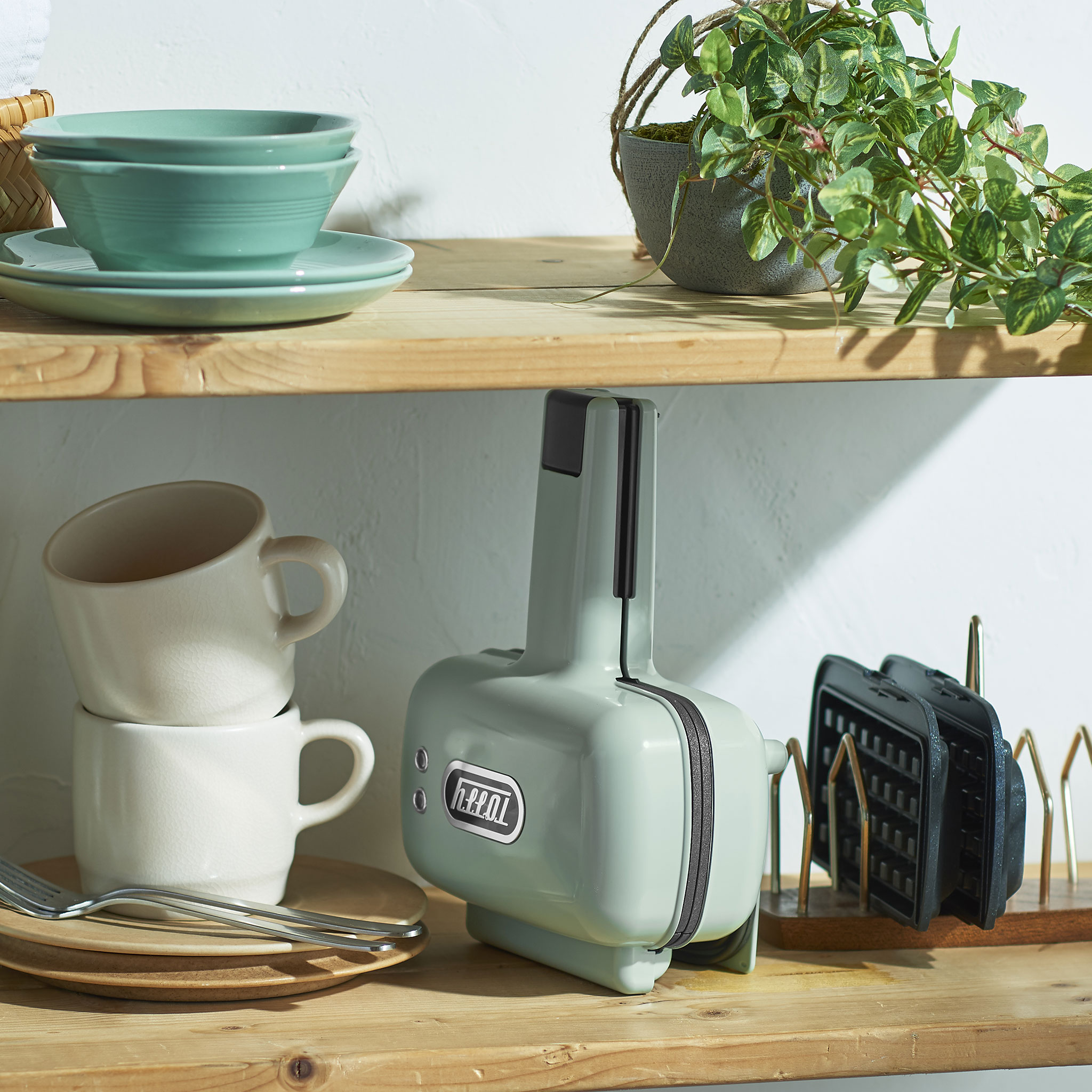 【交換プレート付きセット】ハーフホットサンドメーカー&たい焼きプレート