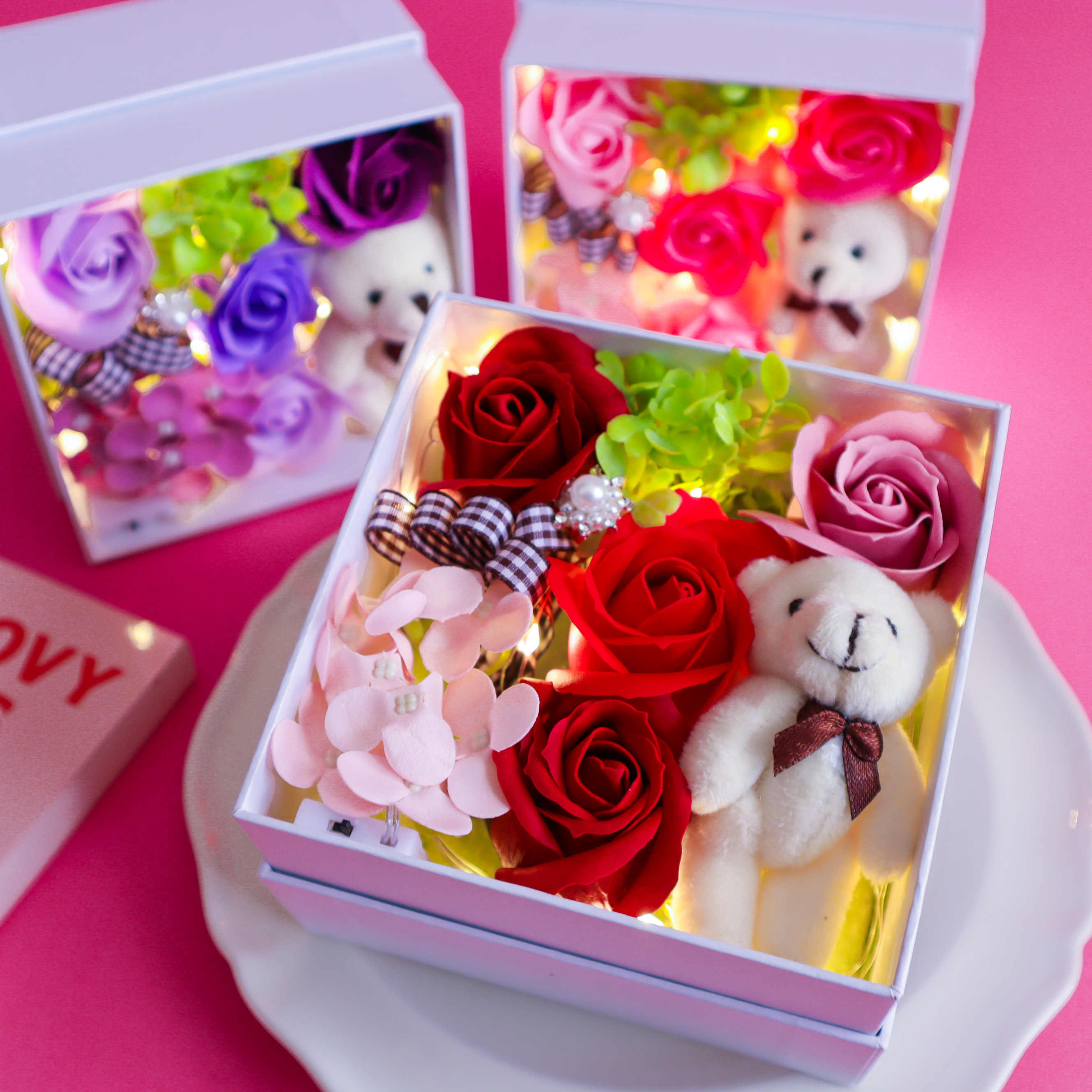 LEDアンジュベア（観賞用ソープフラワー）【全5色】