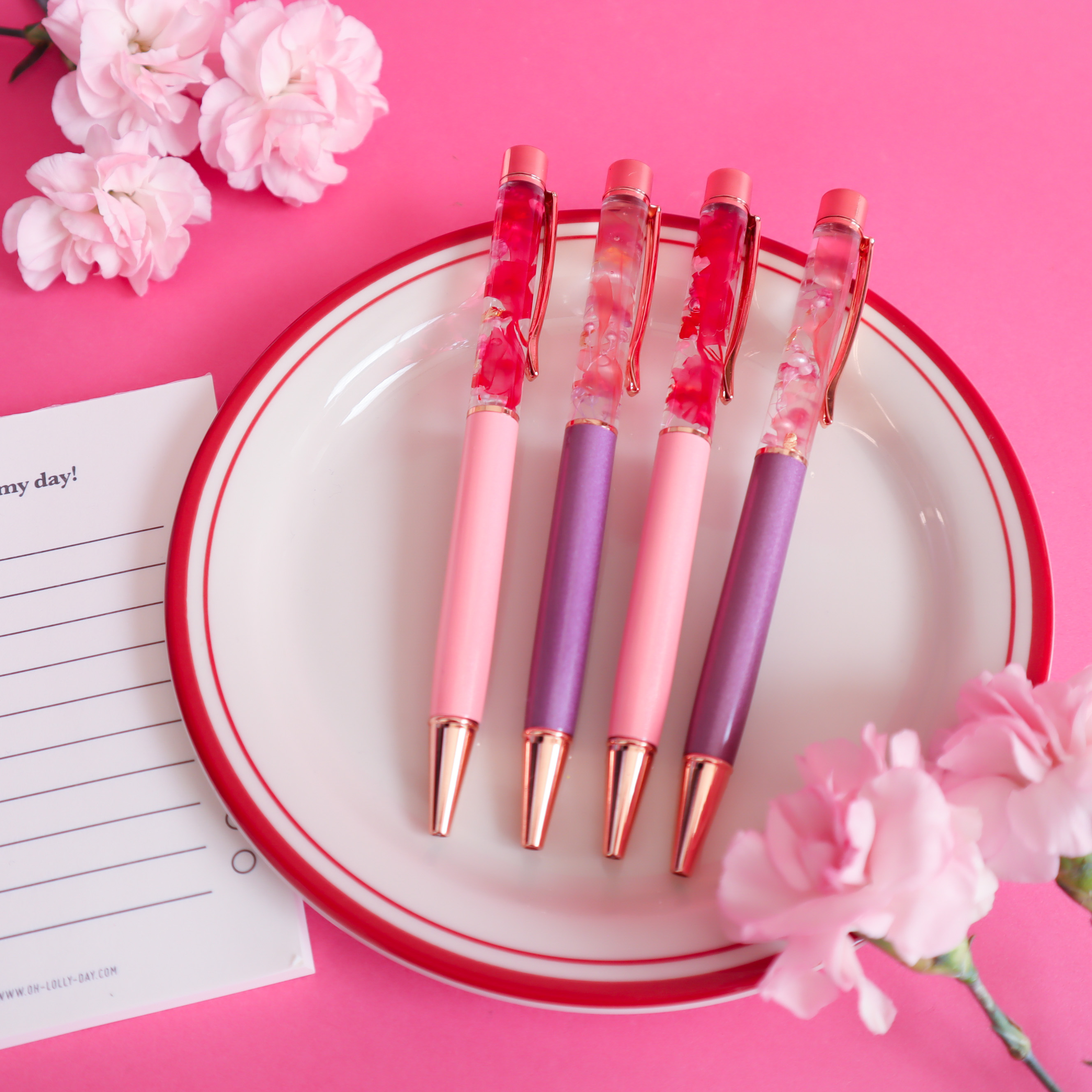 【名入れギフト】母の日限定！カーネーション ハーバリウムボールペン