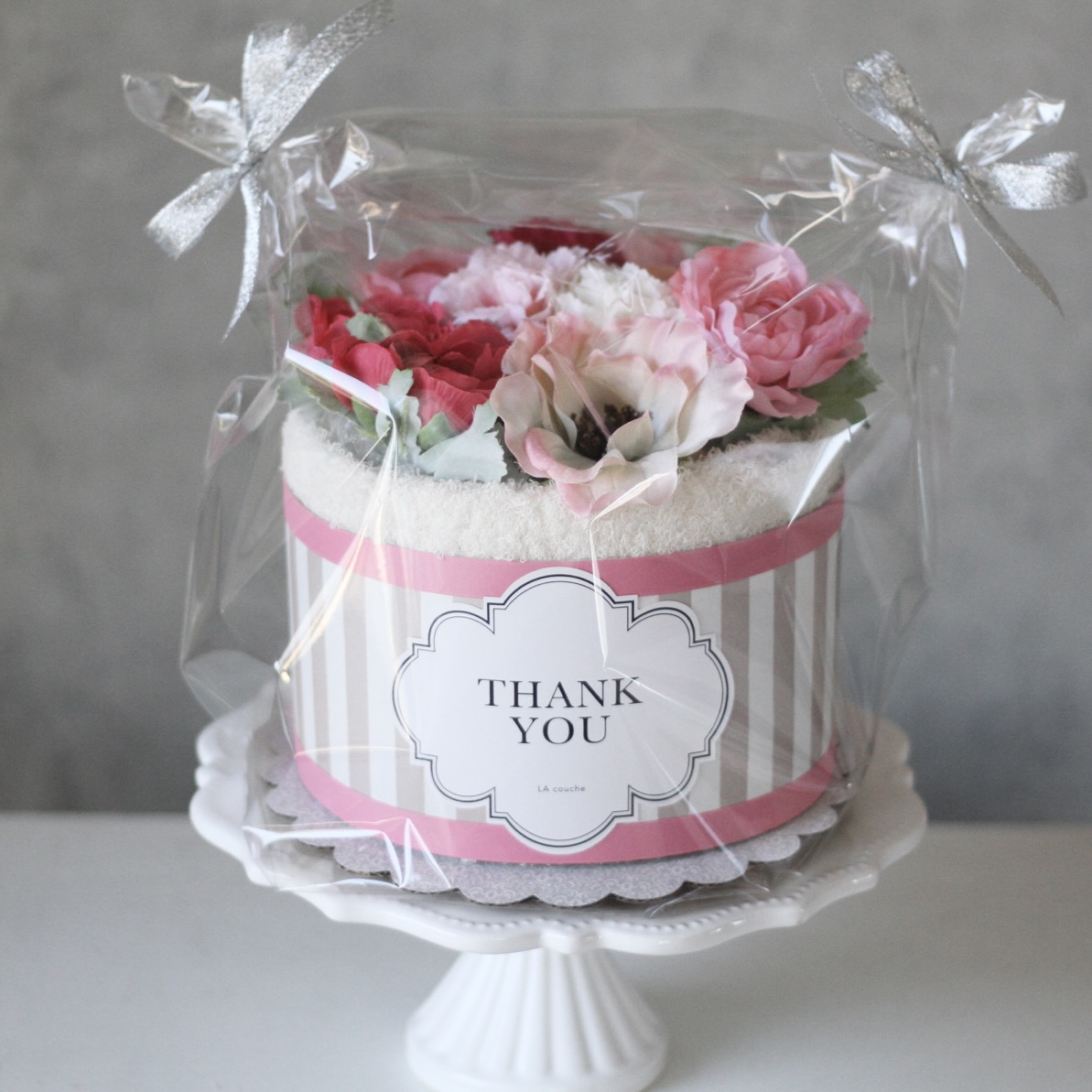 オーガニックタオルのフラワーケーキ