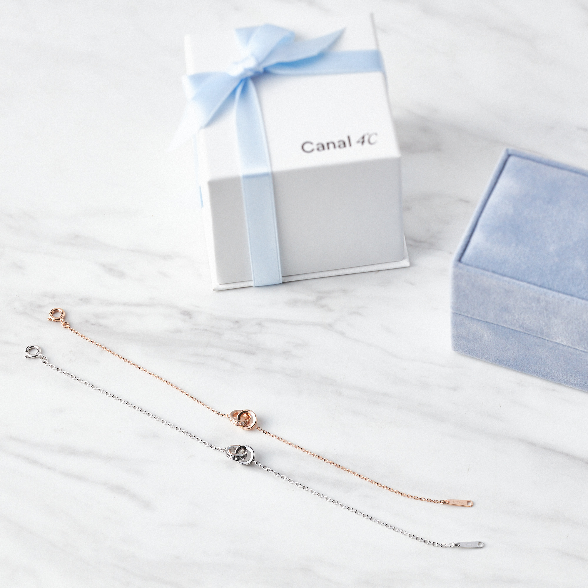 【ペアデザインセット】サークルリングブレスレットセット