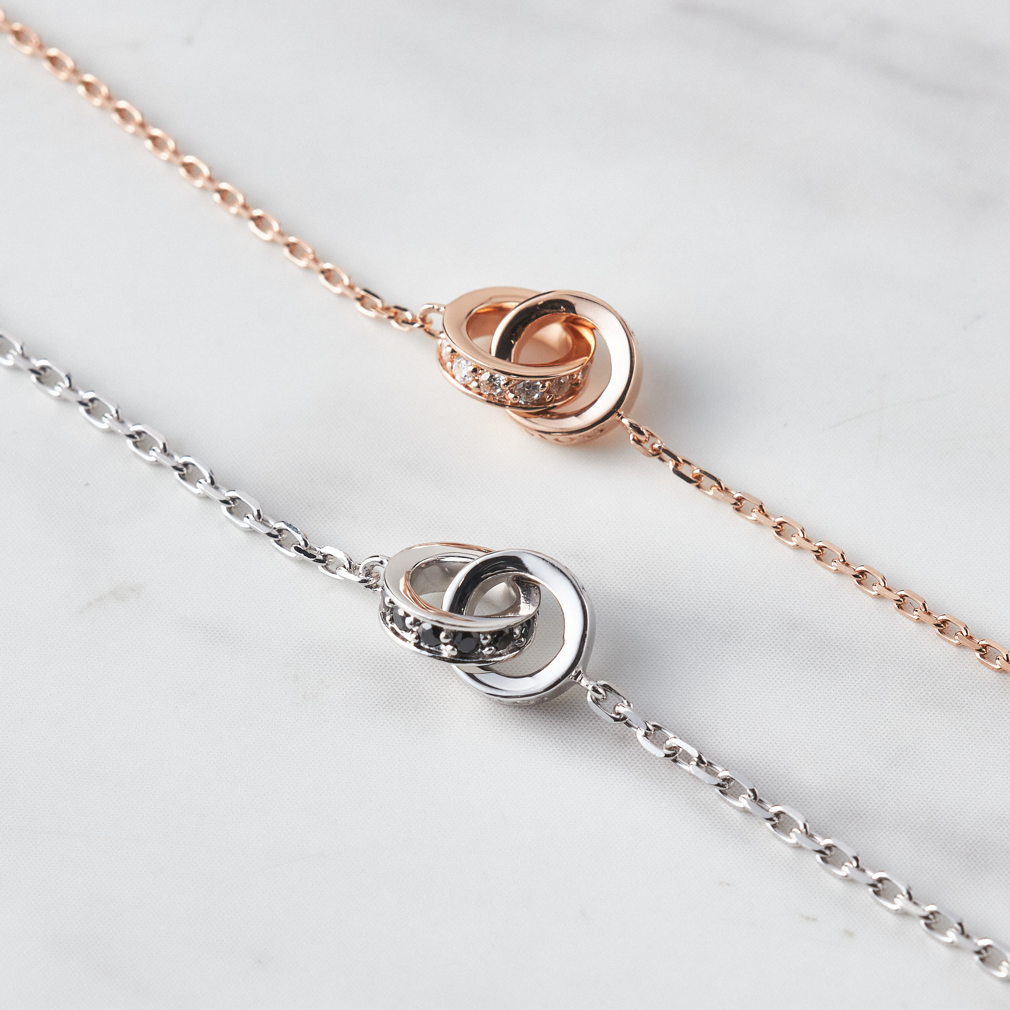 【ペアデザインセット】サークルリングブレスレットセット