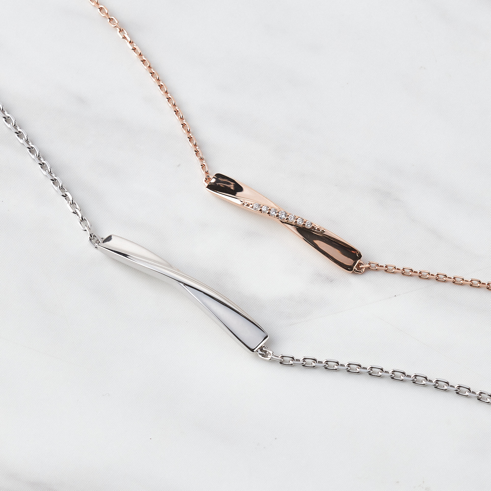 【ペアデザインセット】バーラインブレスレットセット