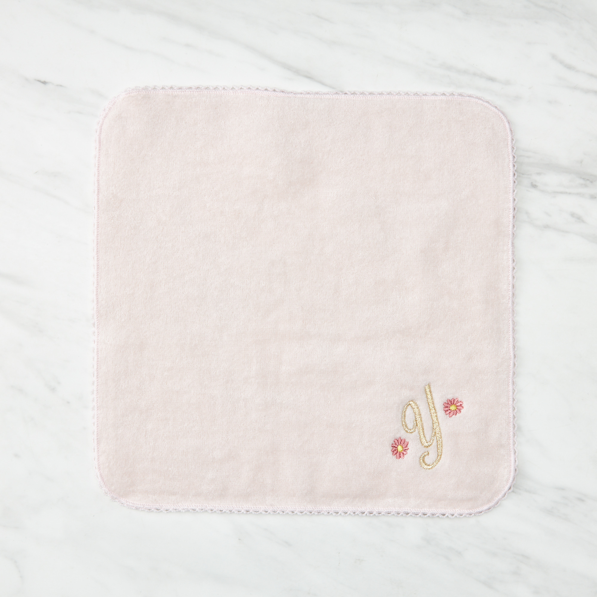 【母の日/名入れ】カーネーションハーバリウムボールペン&イニシャル ハンカチセット