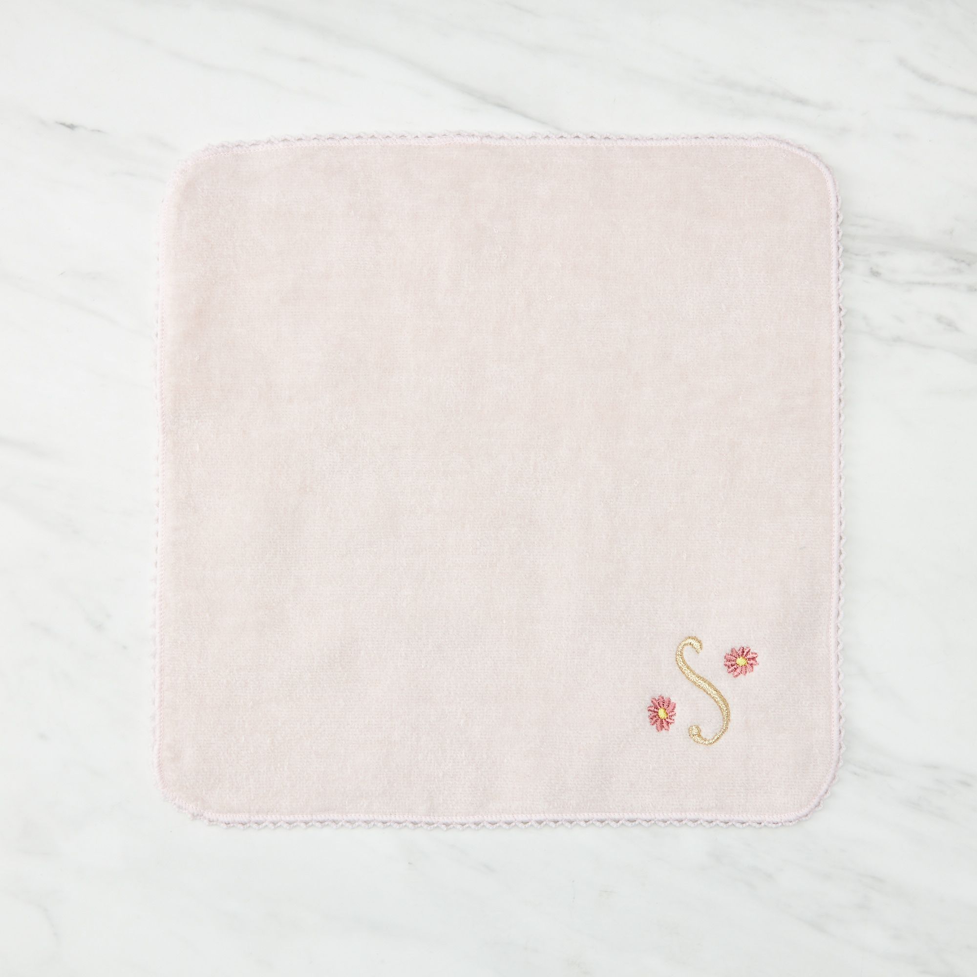 【母の日/名入れ】カーネーションハーバリウムボールペン&イニシャル ハンカチセット