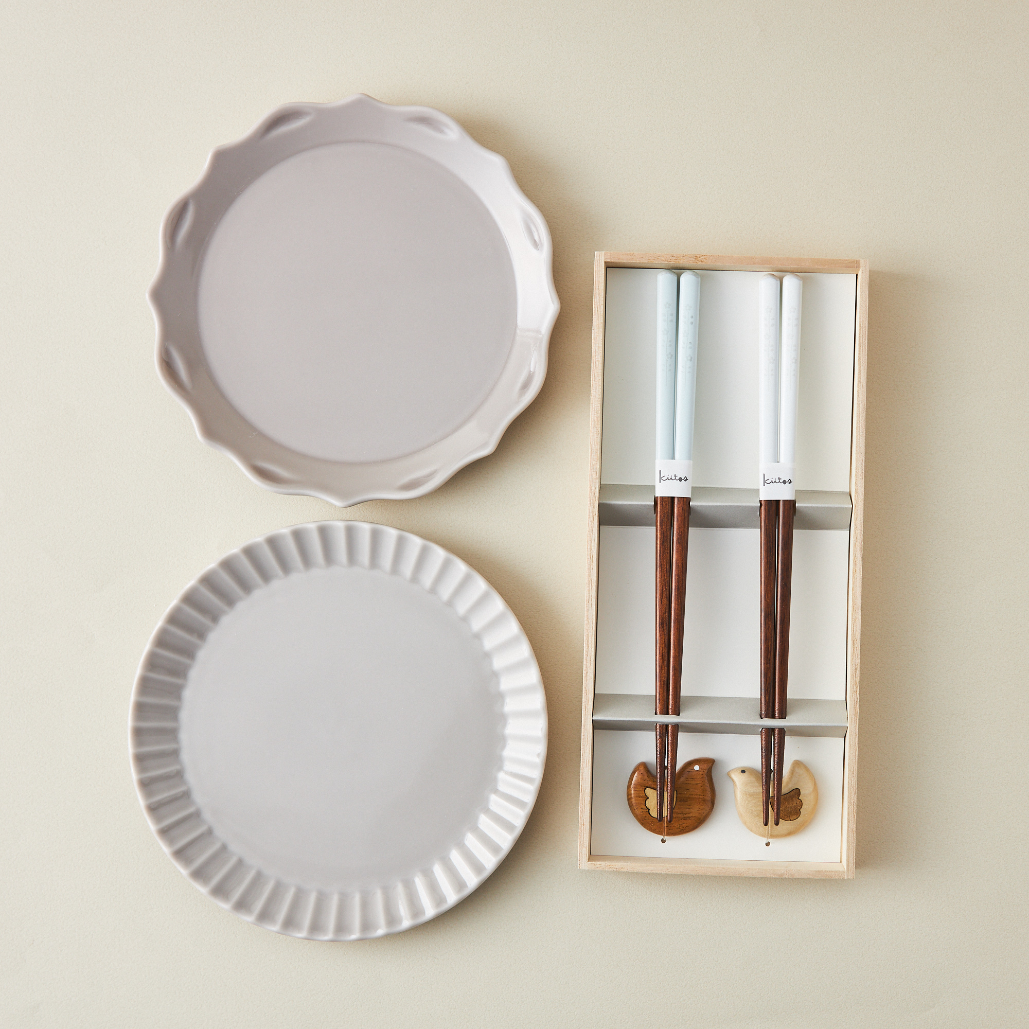 桐箱ペア箸&プレートセット | GRAPPORT（グラポート） BRUNO（ブルーノ