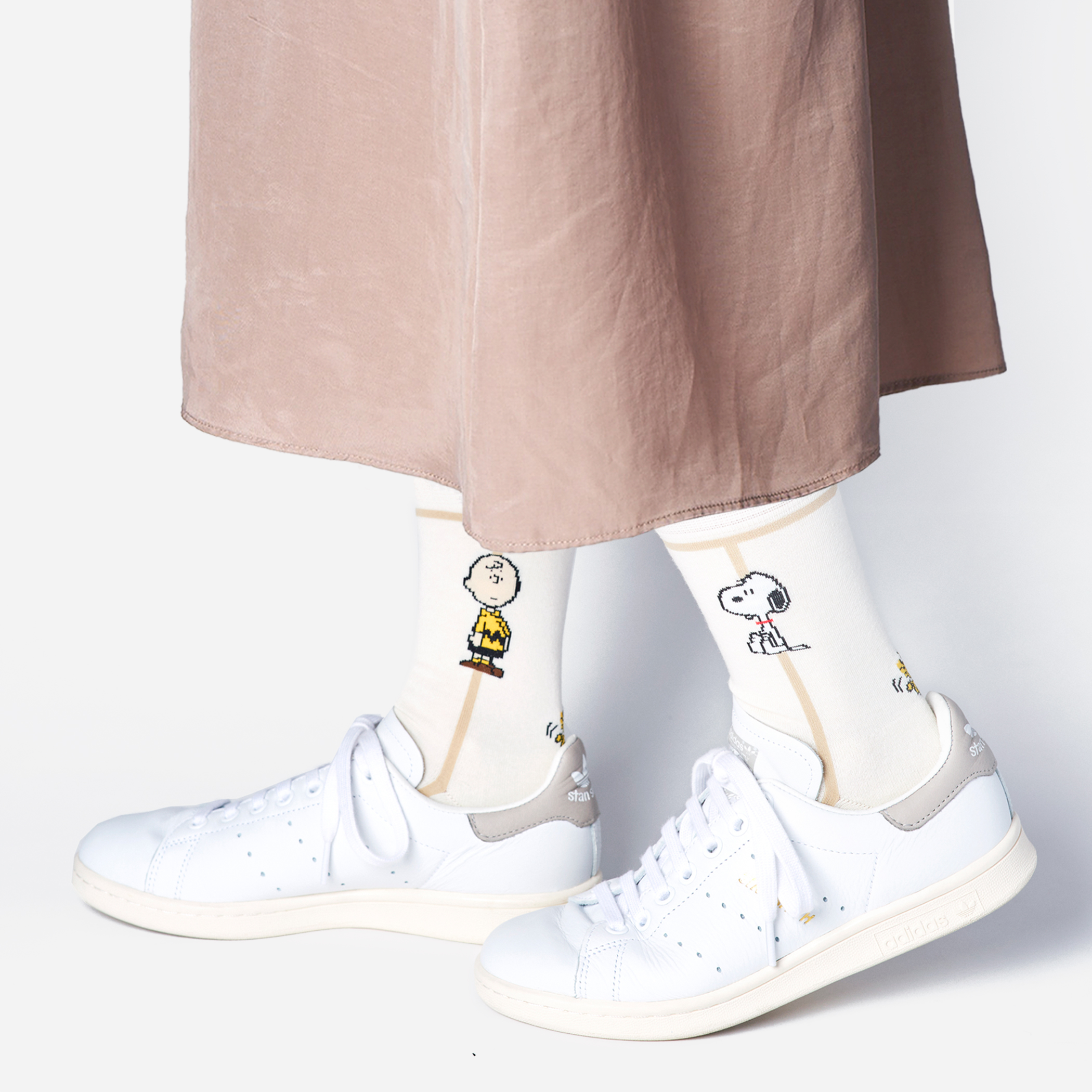 【レディース1足】SNOOPYのラインソックス 日本製