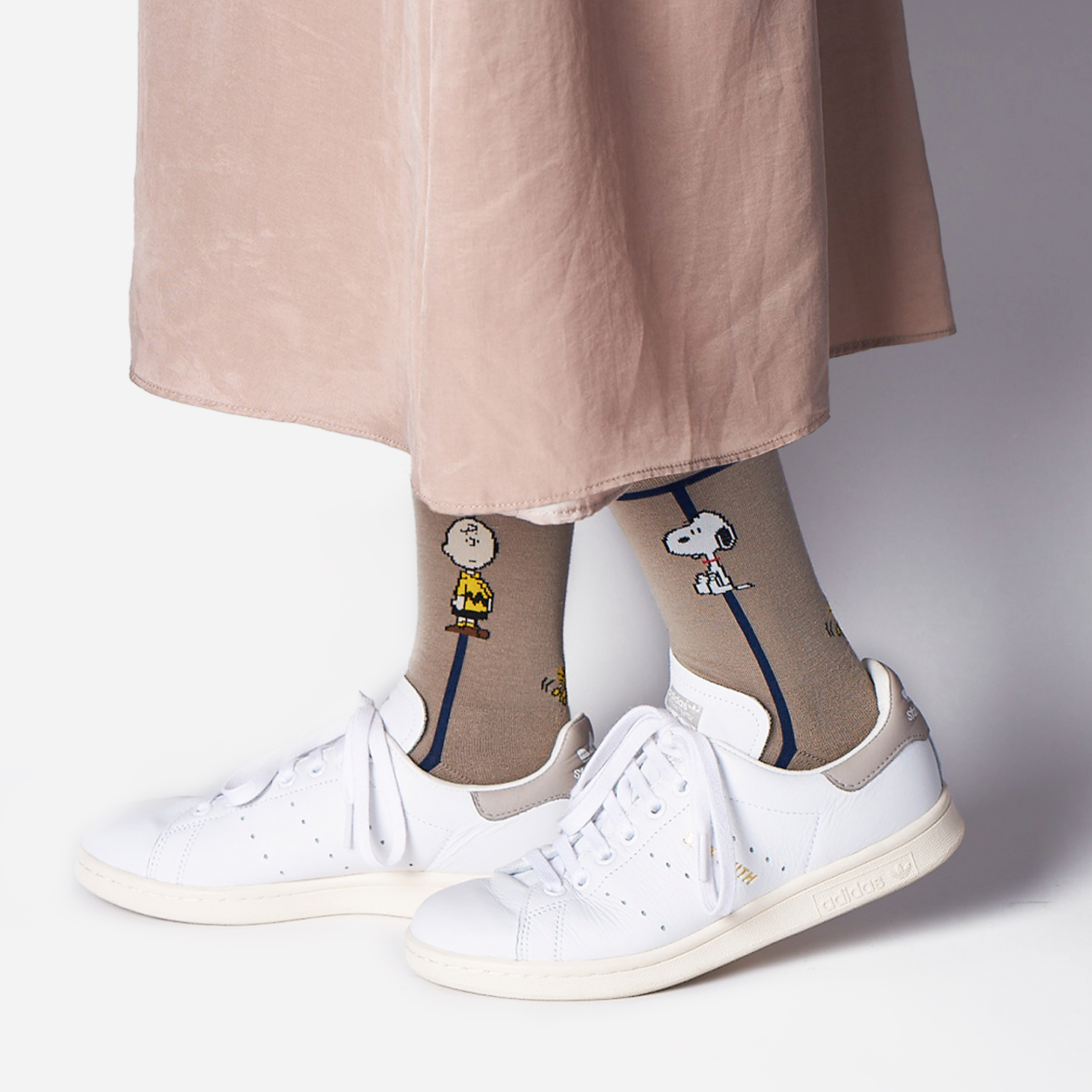 【レディース1足】SNOOPYのラインソックス 日本製