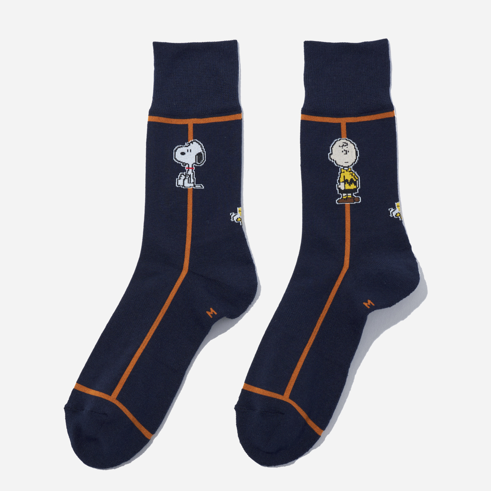 【レディース1足】SNOOPYのラインソックス 日本製