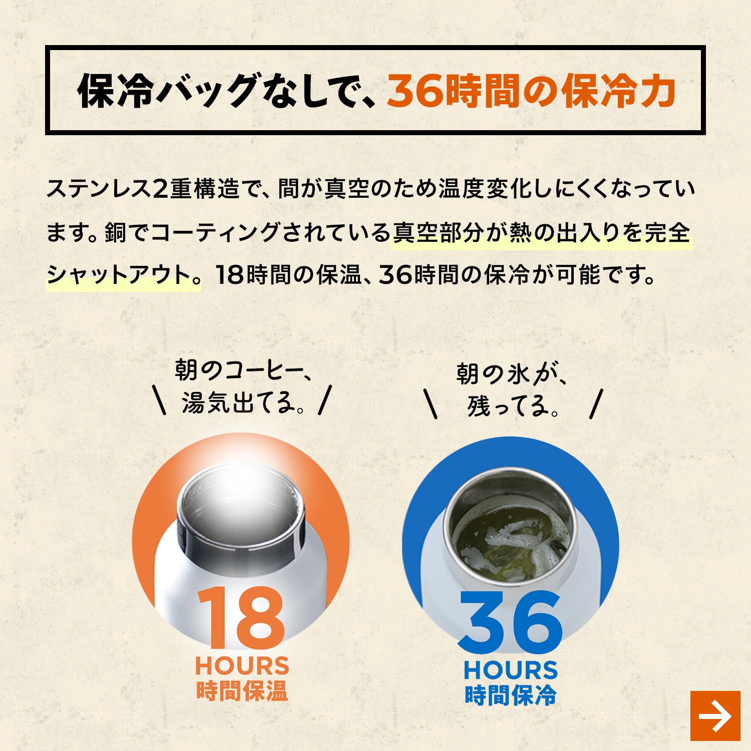 真空断熱ボトル　16oz