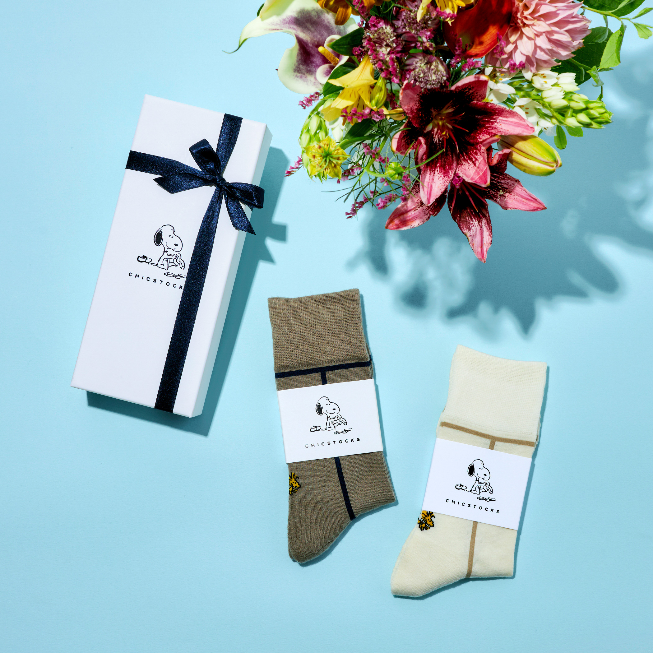 【選べるメンズ2足セット】SNOOPYの日本製靴下 Lサイズ