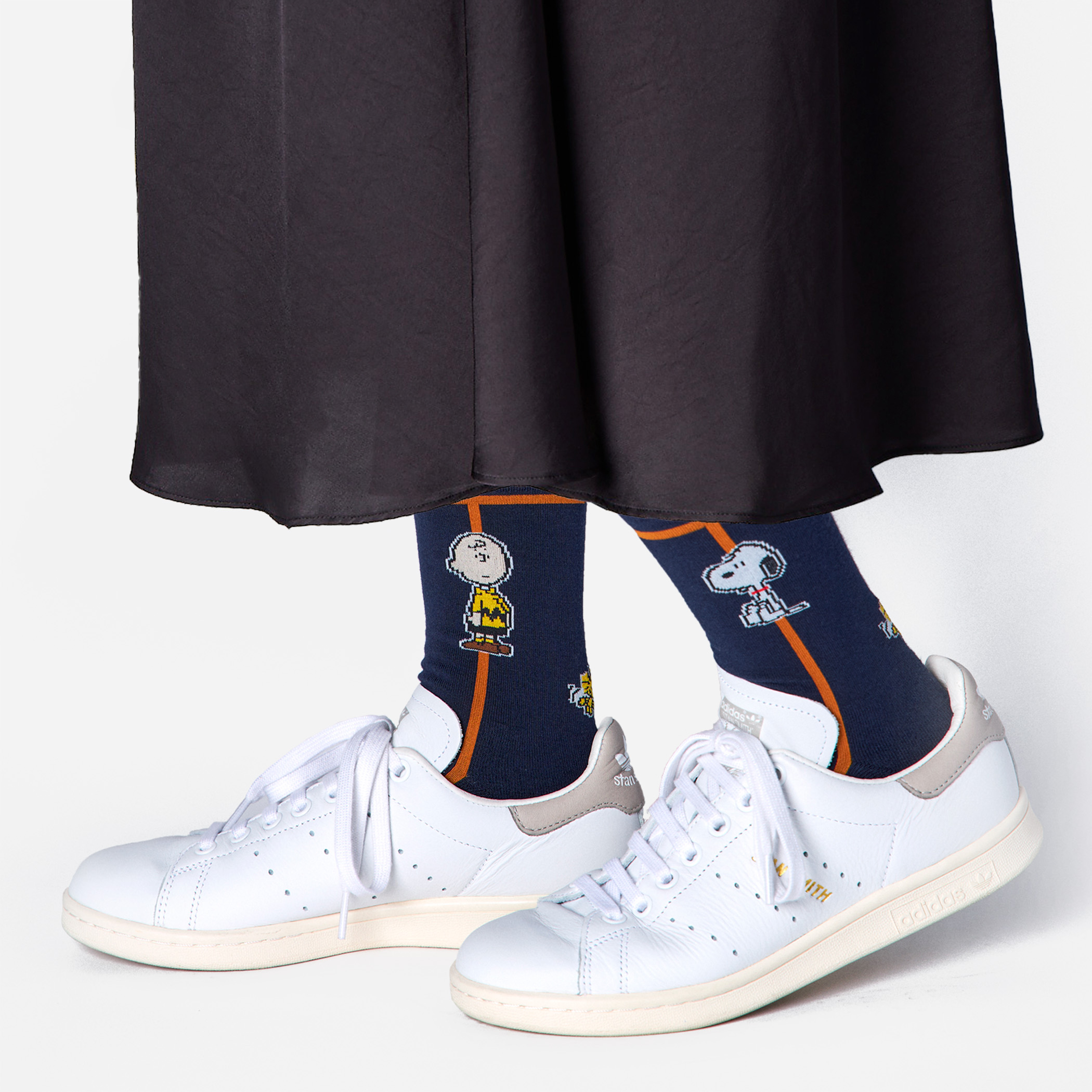 【選べるレディース2足セット】SNOOPYのラインソックス 日本製