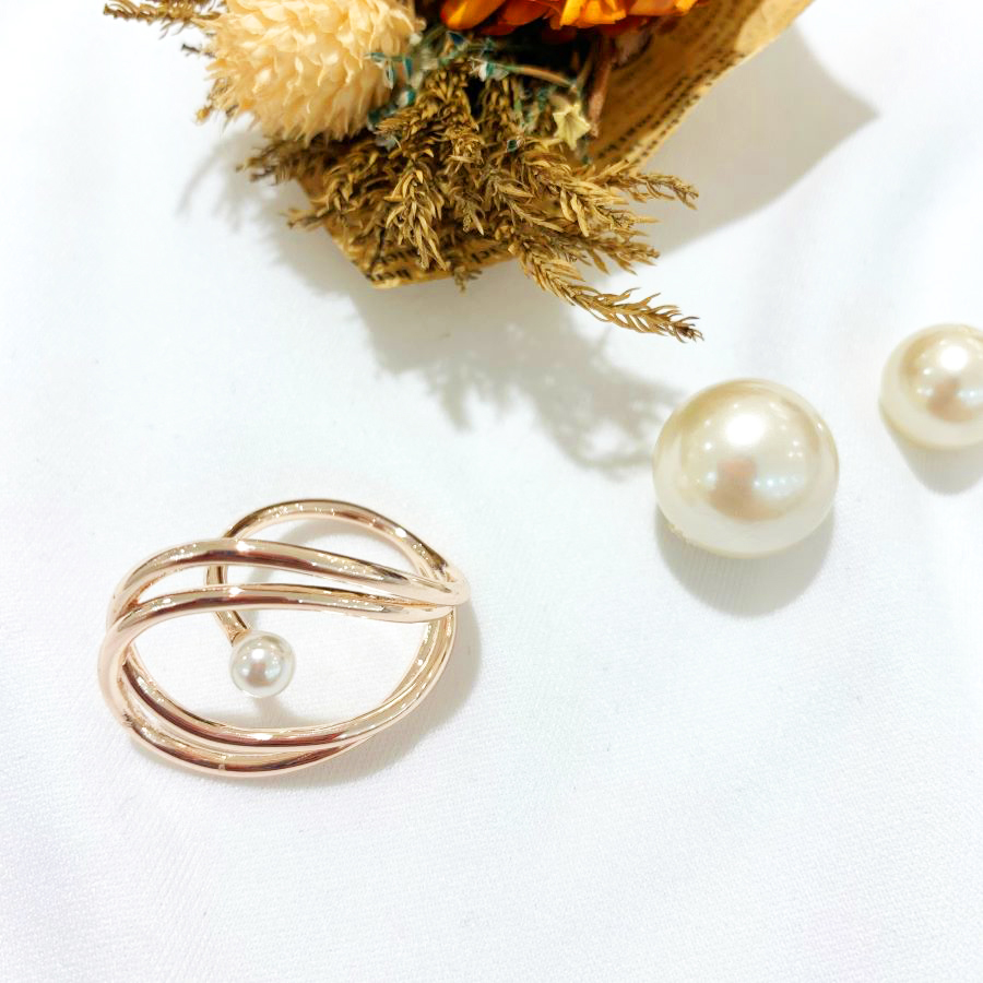 オーバルダブルラインリング