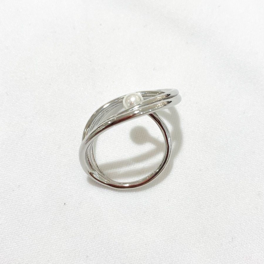 オーバルダブルラインリング