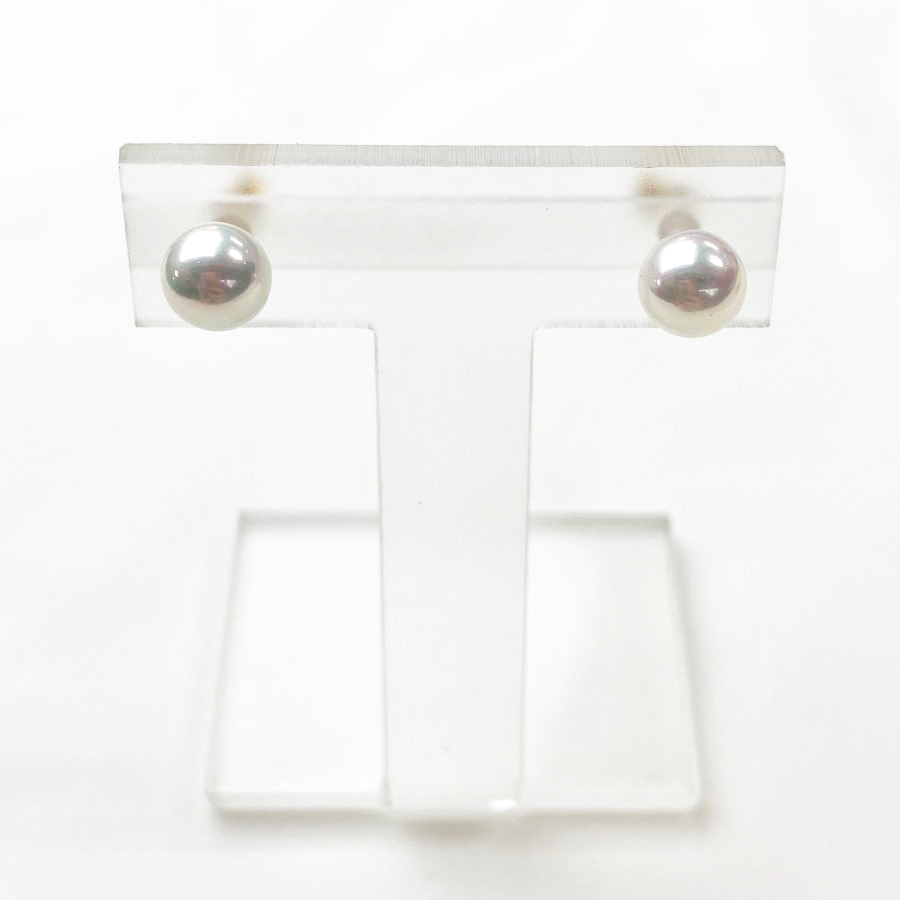K18一粒6ｍｍ貝パールピアス