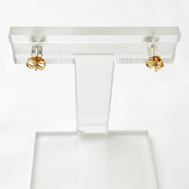 K18一粒4mmキュービックジルコニアピアス