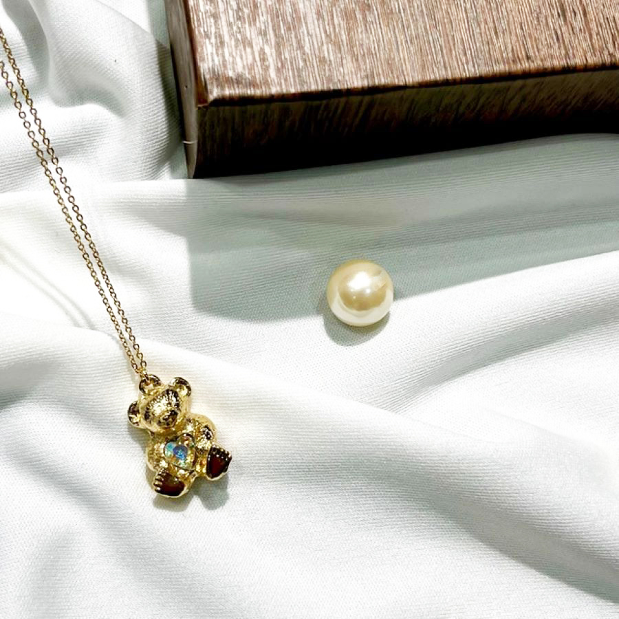 ベア×ストーンネックレス