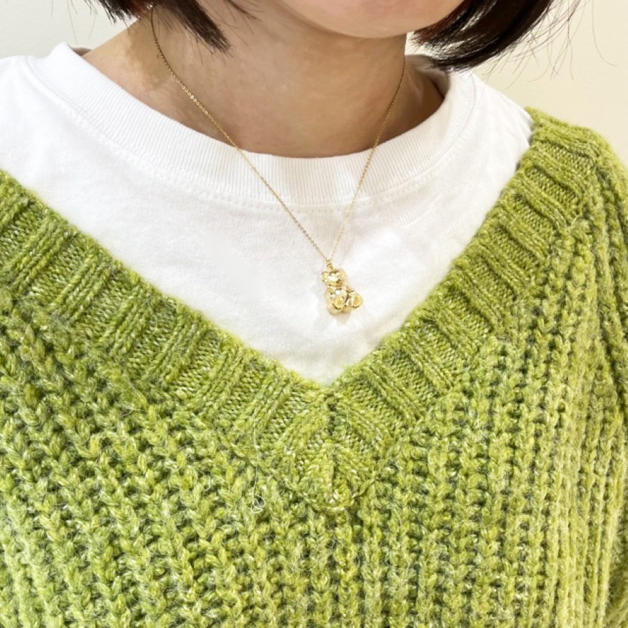 ベア×ストーンネックレス