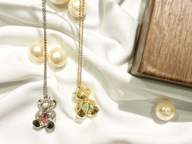 ベア×ストーンネックレス