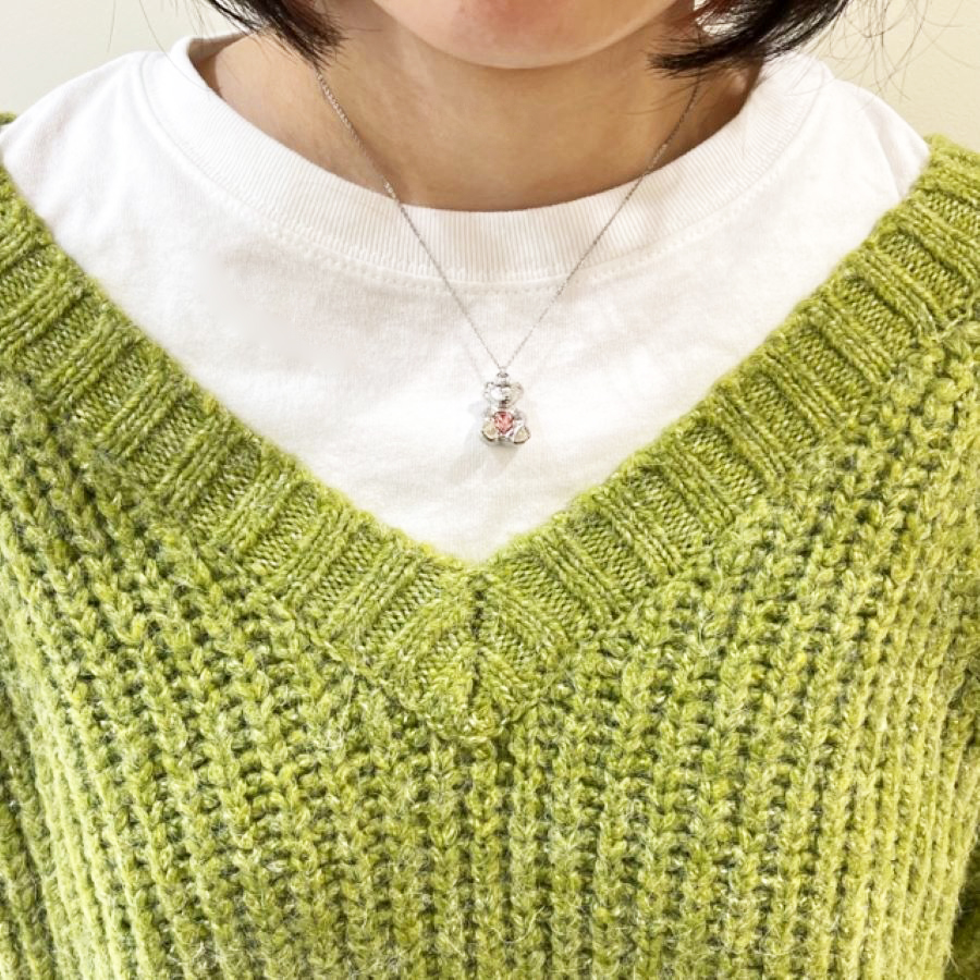 ベア×ストーンネックレス