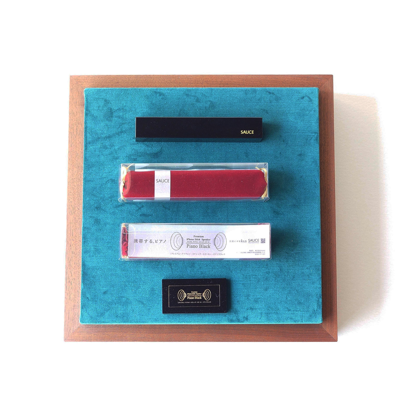 プレミアムiPhone スティック スピーカー/ピアノブラック