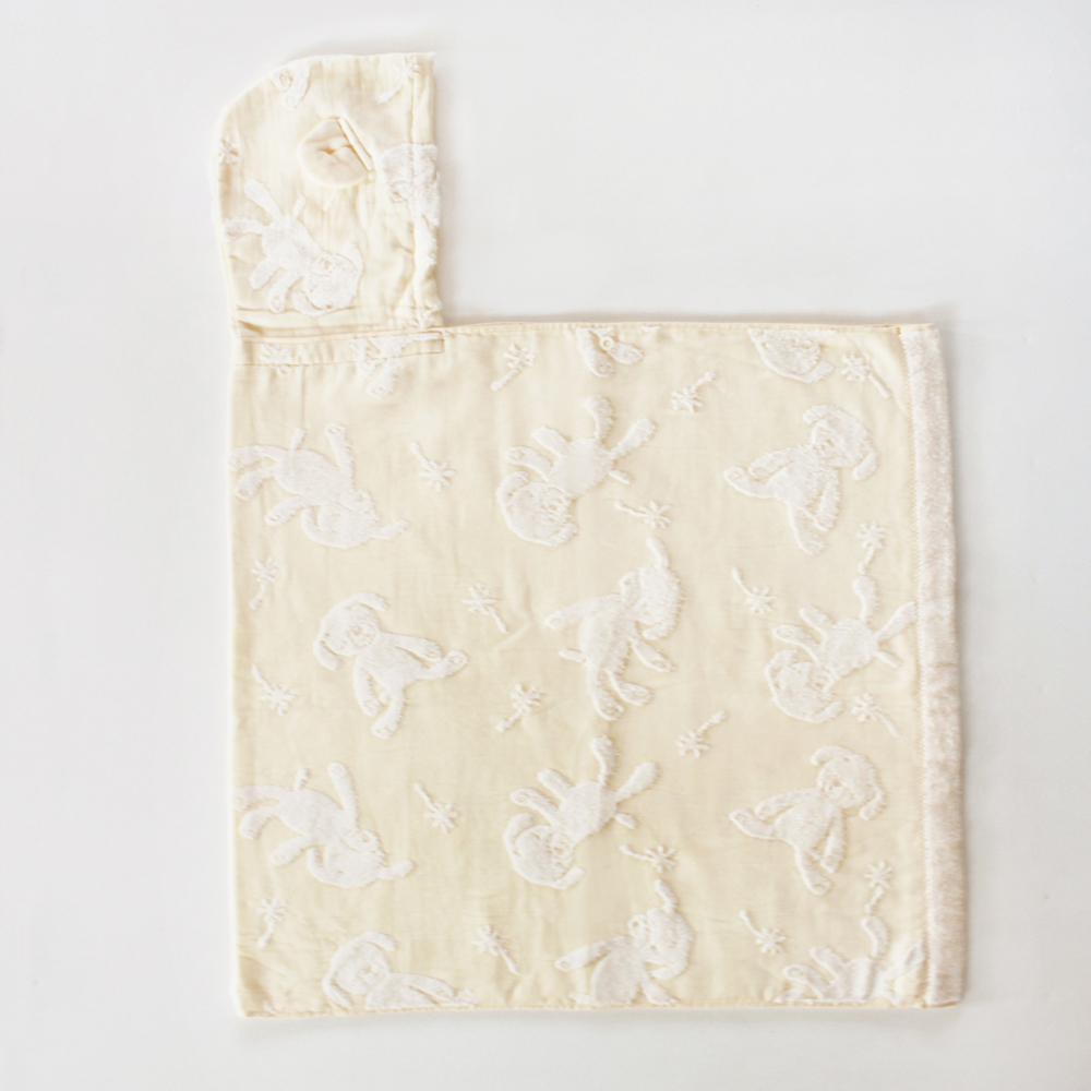 【名入れギフト】マカロン　フード付きバスタオル・ハンカチセット