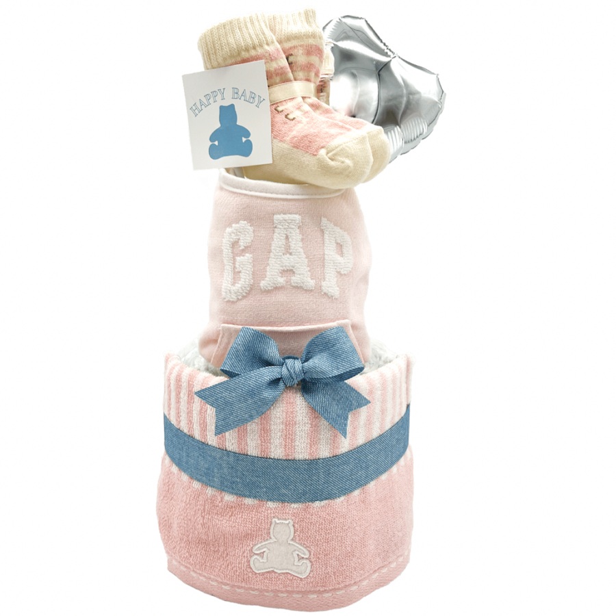 おむつケーキGap(スタイ＋ウォッシュタオル＋ソックス)