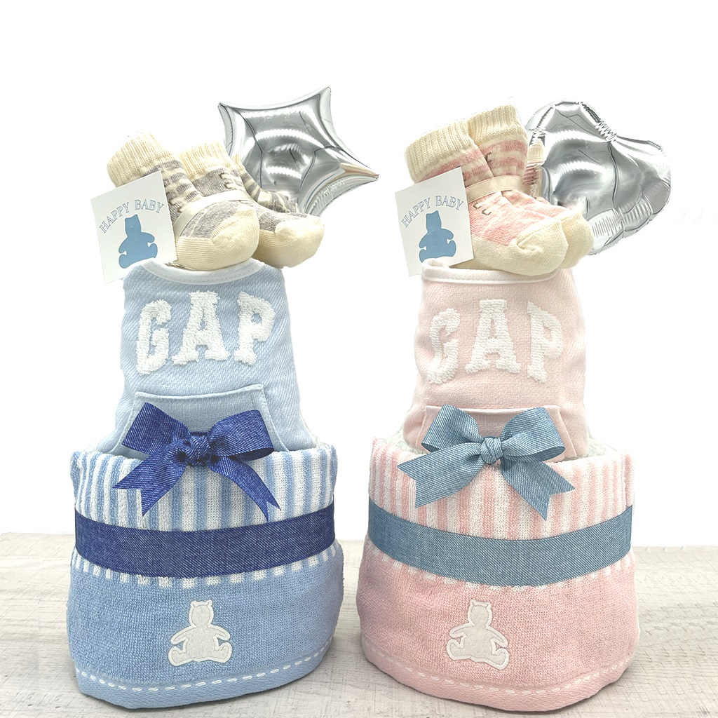 おむつケーキGap(スタイ＋ウォッシュタオル＋ソックス)