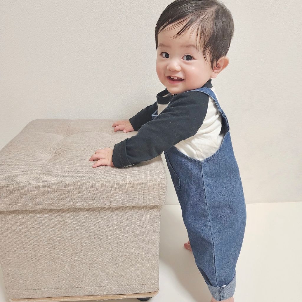 長く使える名入れデニムサロペット