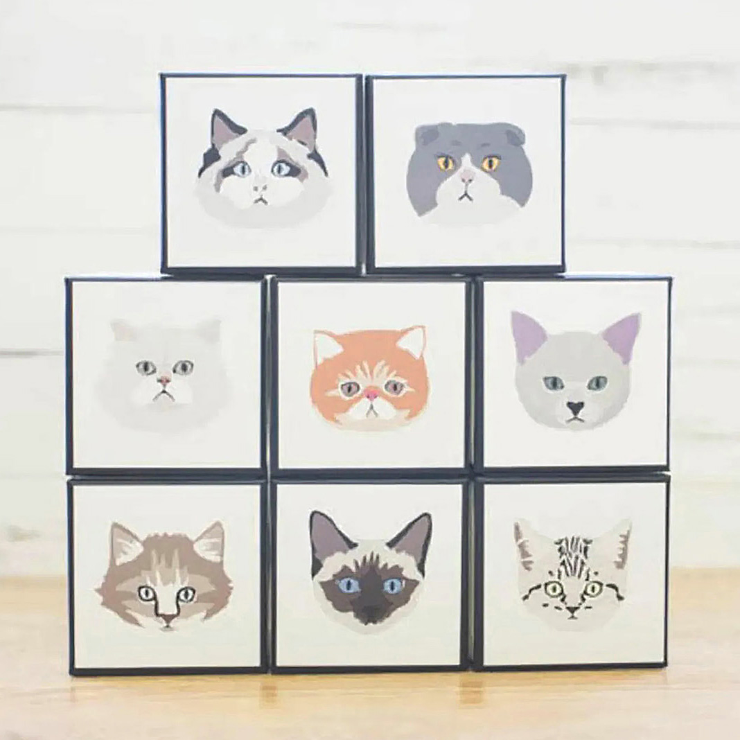 【猫好きな方へ】カラフルなバスボムと猫ハンカチ