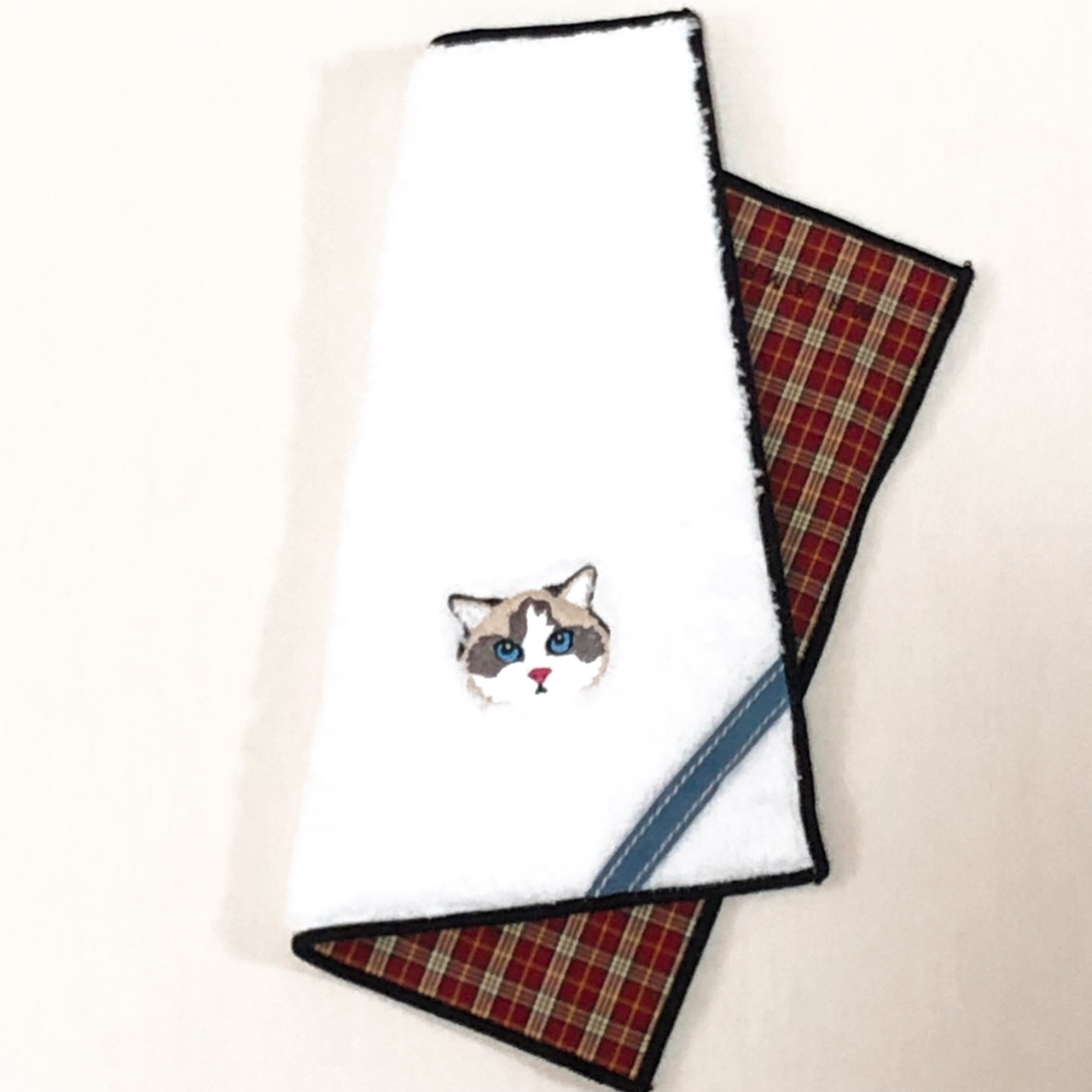 【名入れギフト】フラワーリップと猫ハンカチ