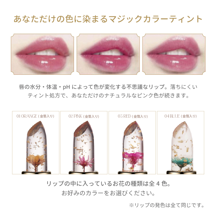 【名入れギフト】フラワーリップと猫ハンカチ