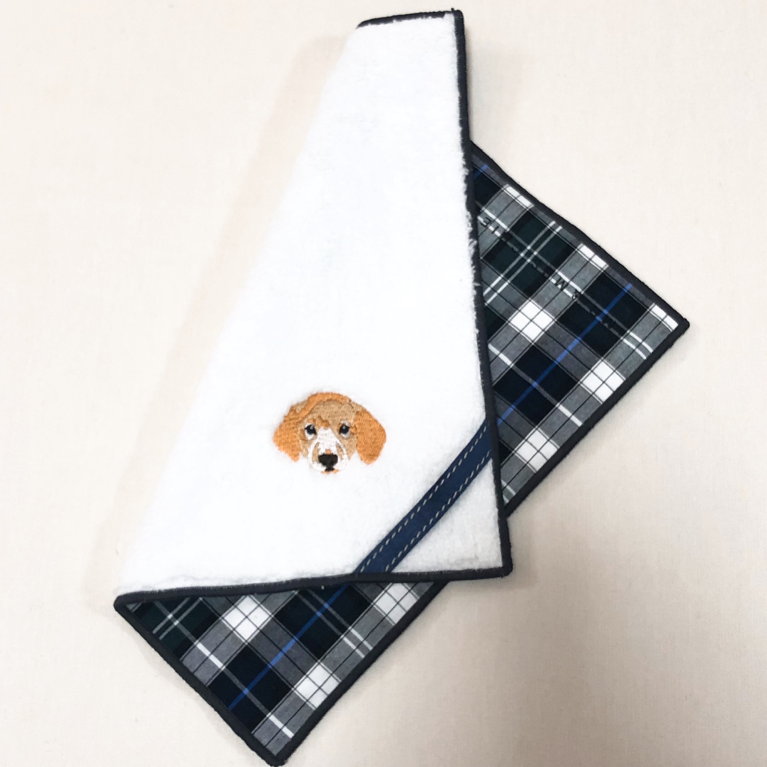 【名入れギフト】フラワーリップと犬ハンカチ