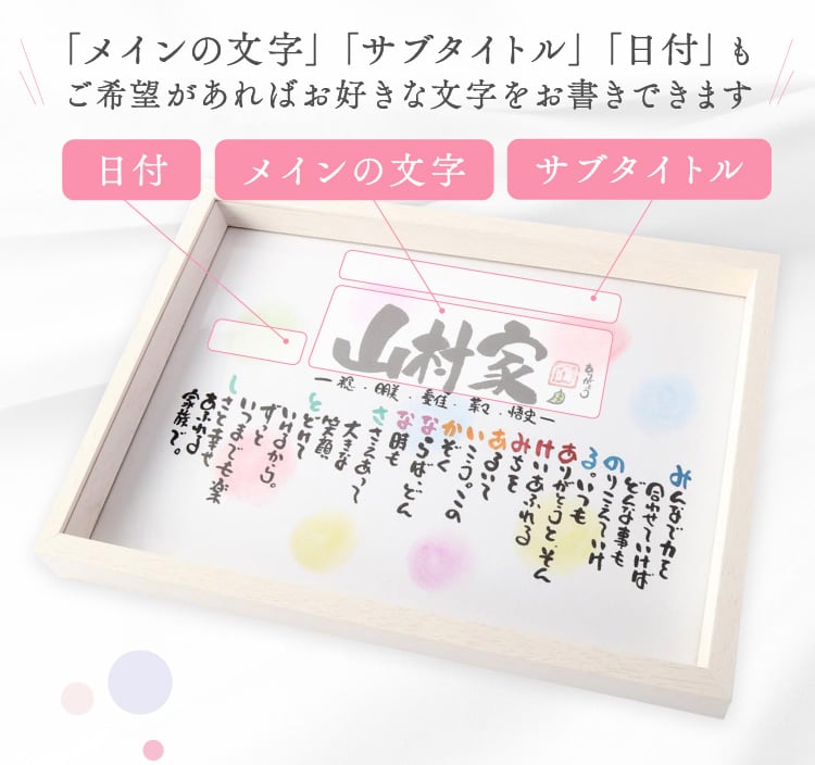 名前ギフト詩 大【1～５名用】