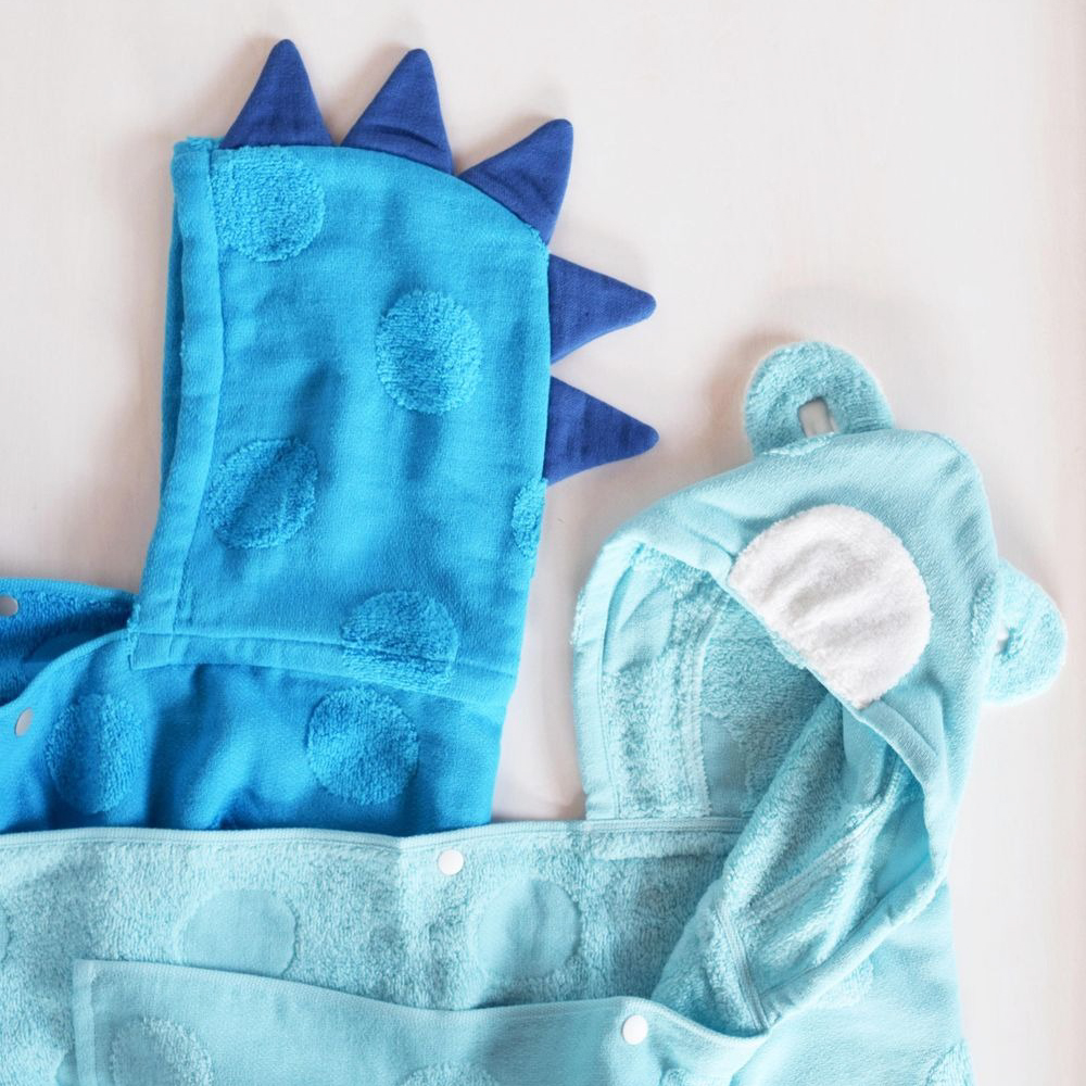 【名入れギフト】音いっぱい積み木+フード付きバスタオルセット