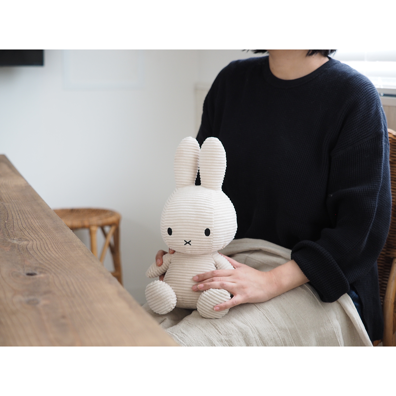 えほんライトとミッフィー（コーデュロイ/33cm）のセット