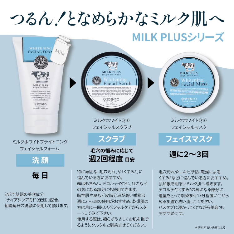 ミルクホワイトQ10フェイシャルスクラブ