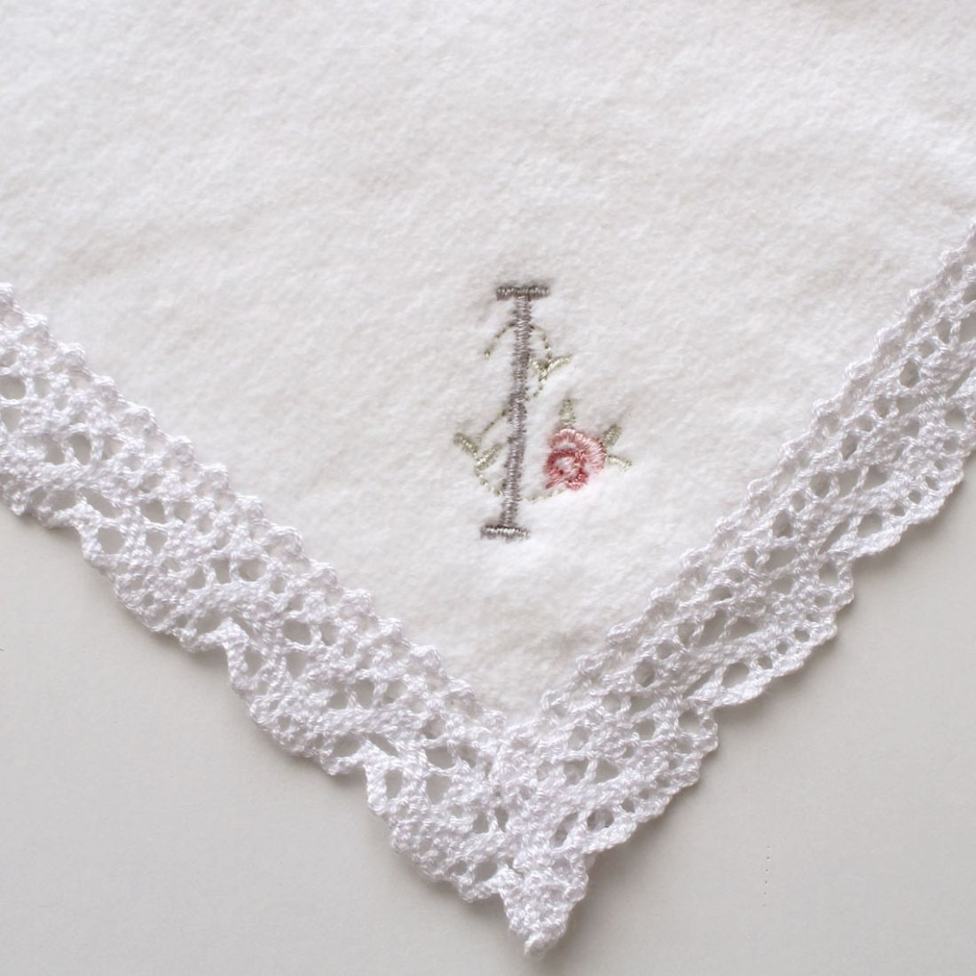 イニシャルタオルハンカチ