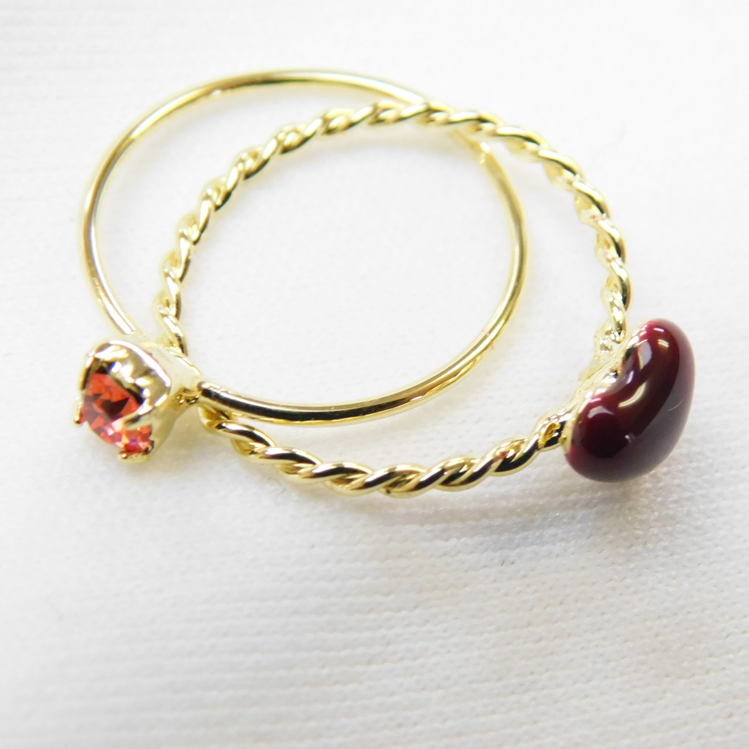 【リボンケースでお届け】ハートモチーフリング＆ネックレスセット